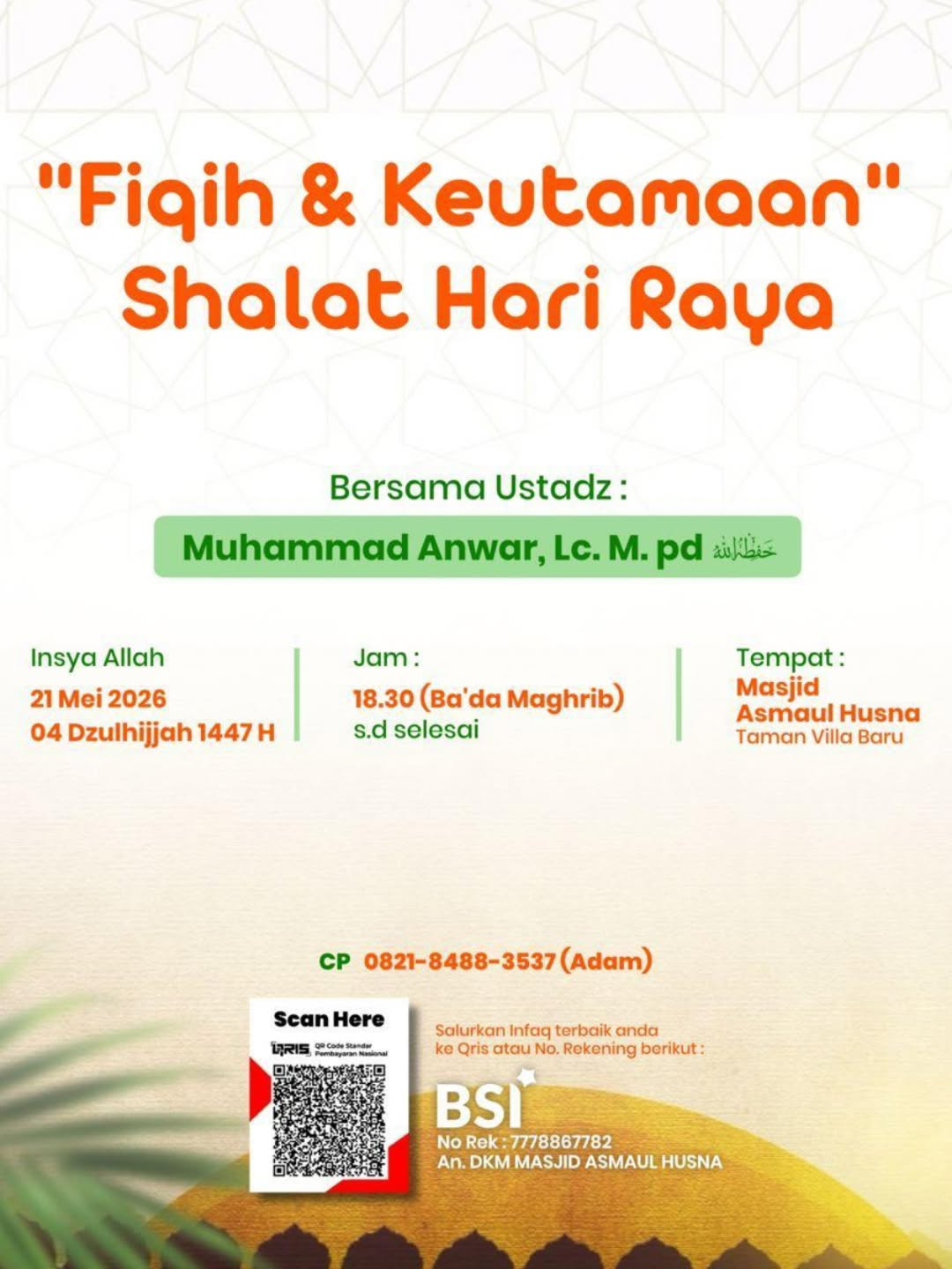 Fiqh & Keutamaan Shalat Hari Raya