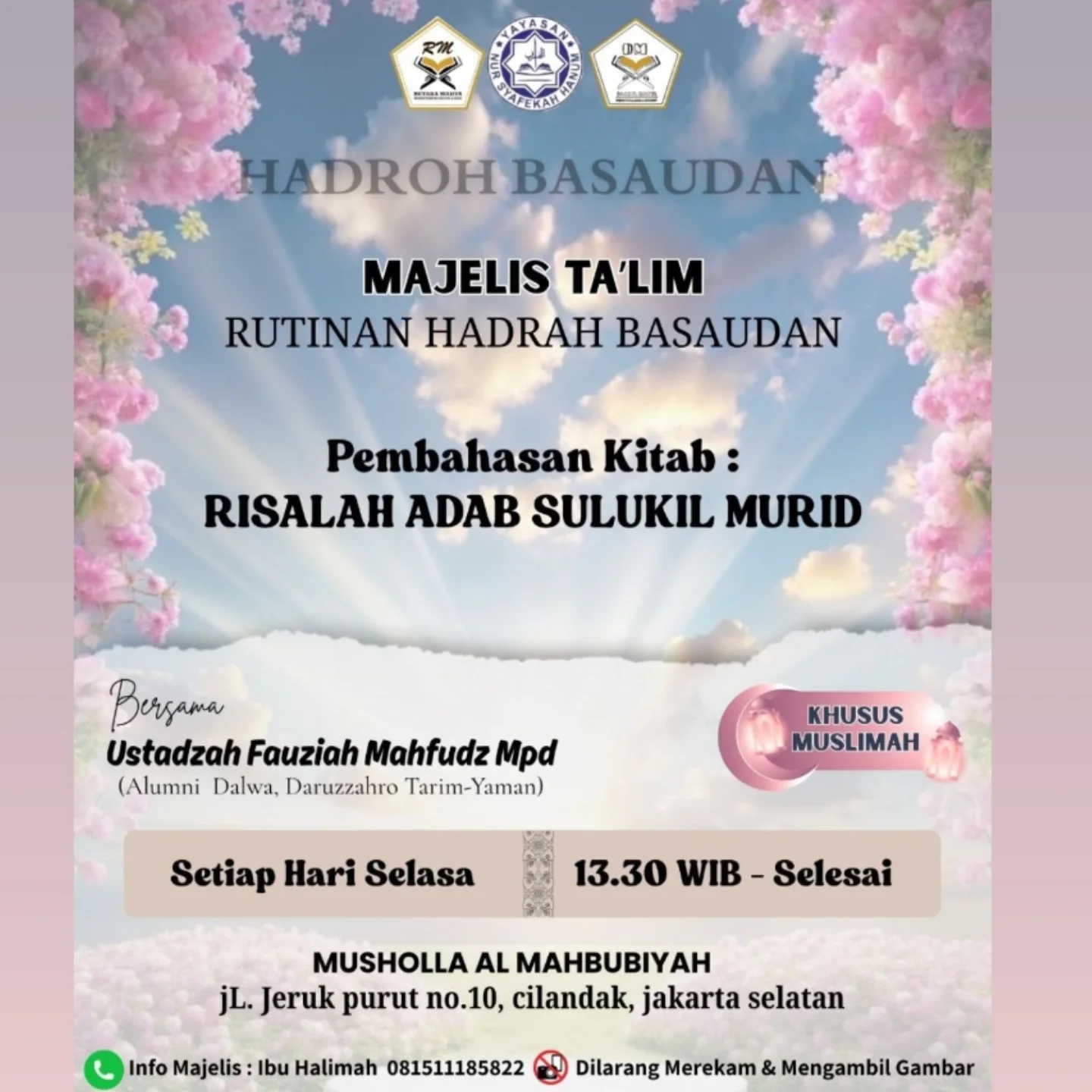 Majelis Ta’lim - Pembahasan Kitab Risalah Adab Sulukil Murid