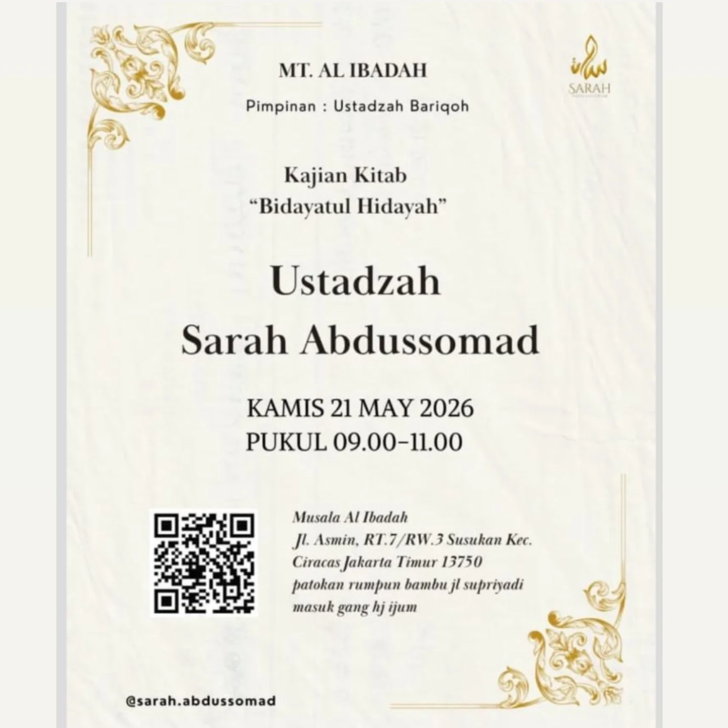 Kajian Kitab 'Bidayatul Hidayah'