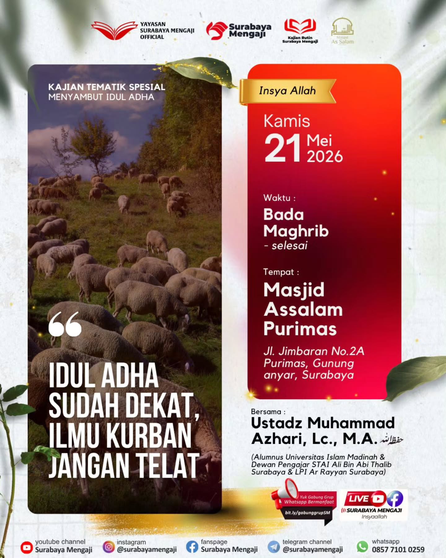 KAJIAN TEMATIK SPESIAL MENYAMBUT IDUL ADHA