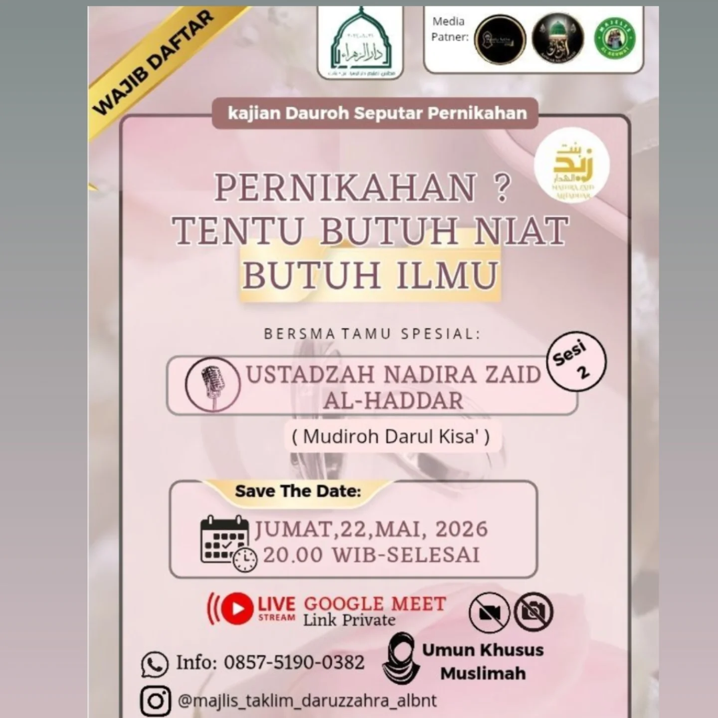 Kajian Daurah Seputar Pernikahan