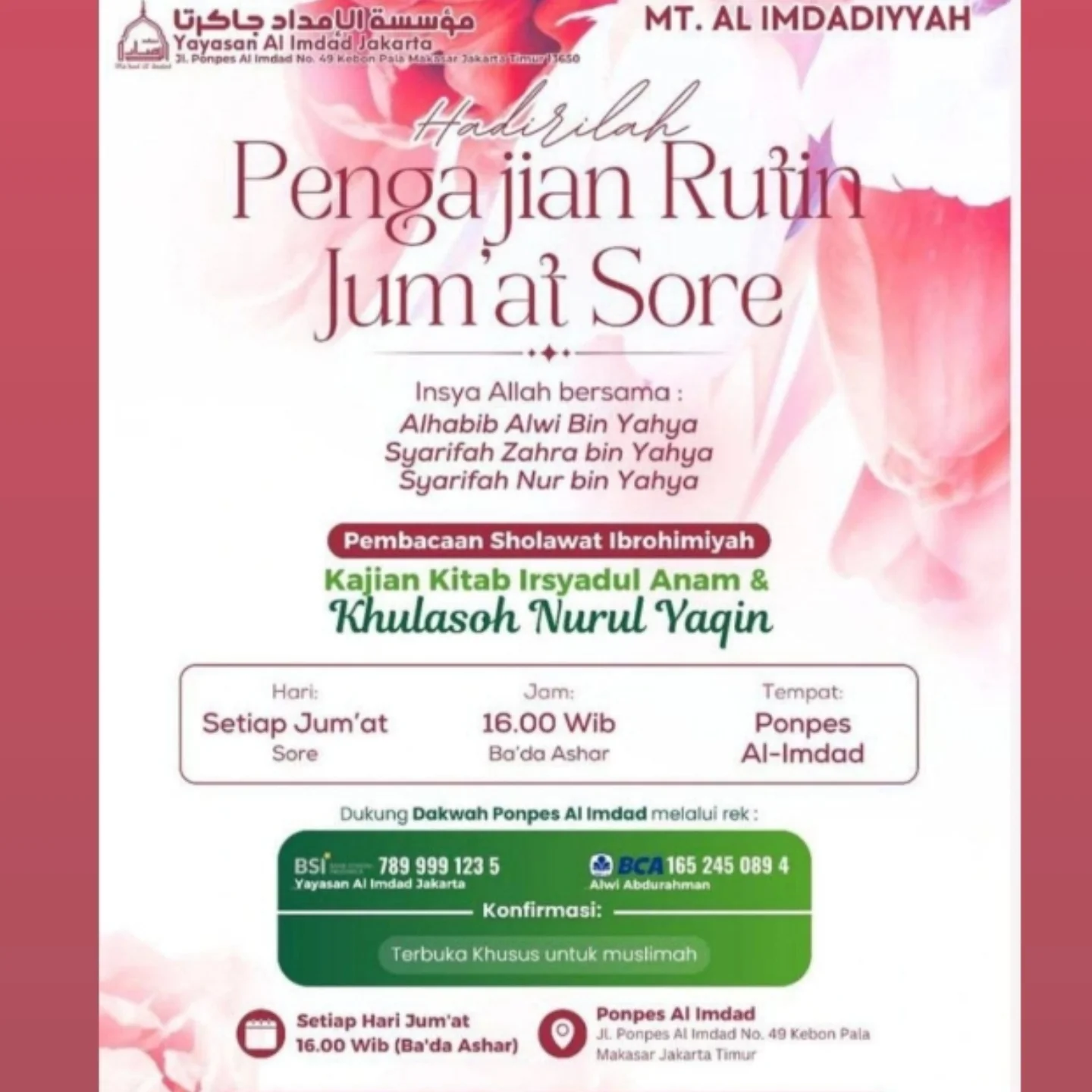 Pengajian Rutin Jum'at Sore