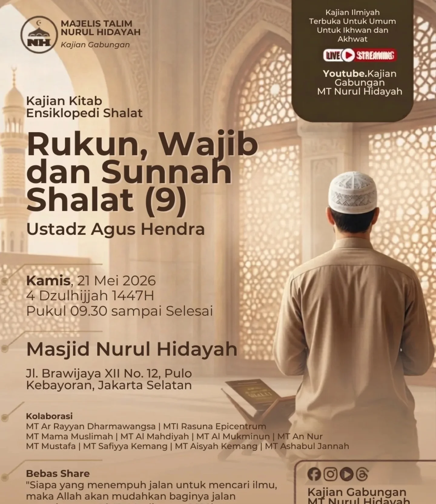 Rukun, Wajib dan Sunnah Shalat (9)