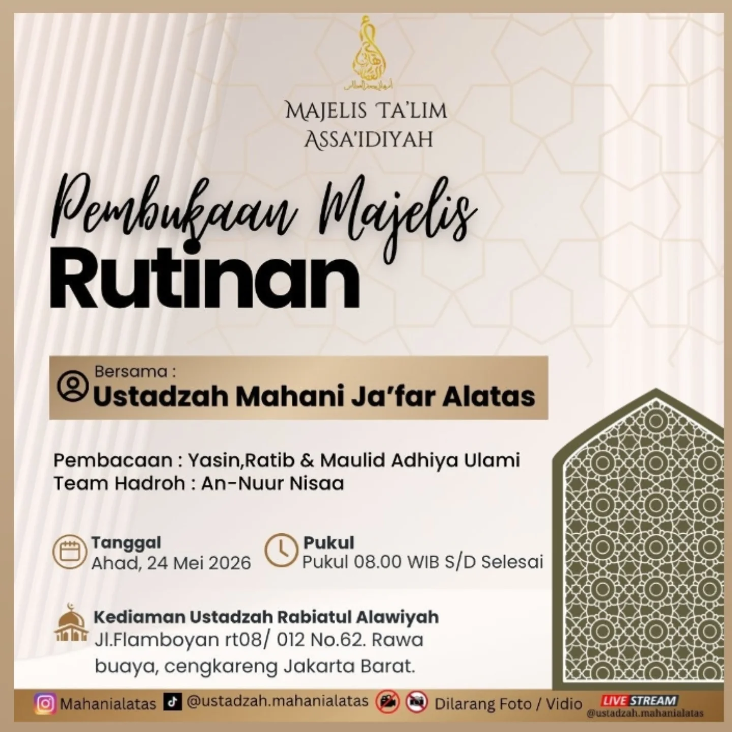 Pembukaan Majelis Rutindan