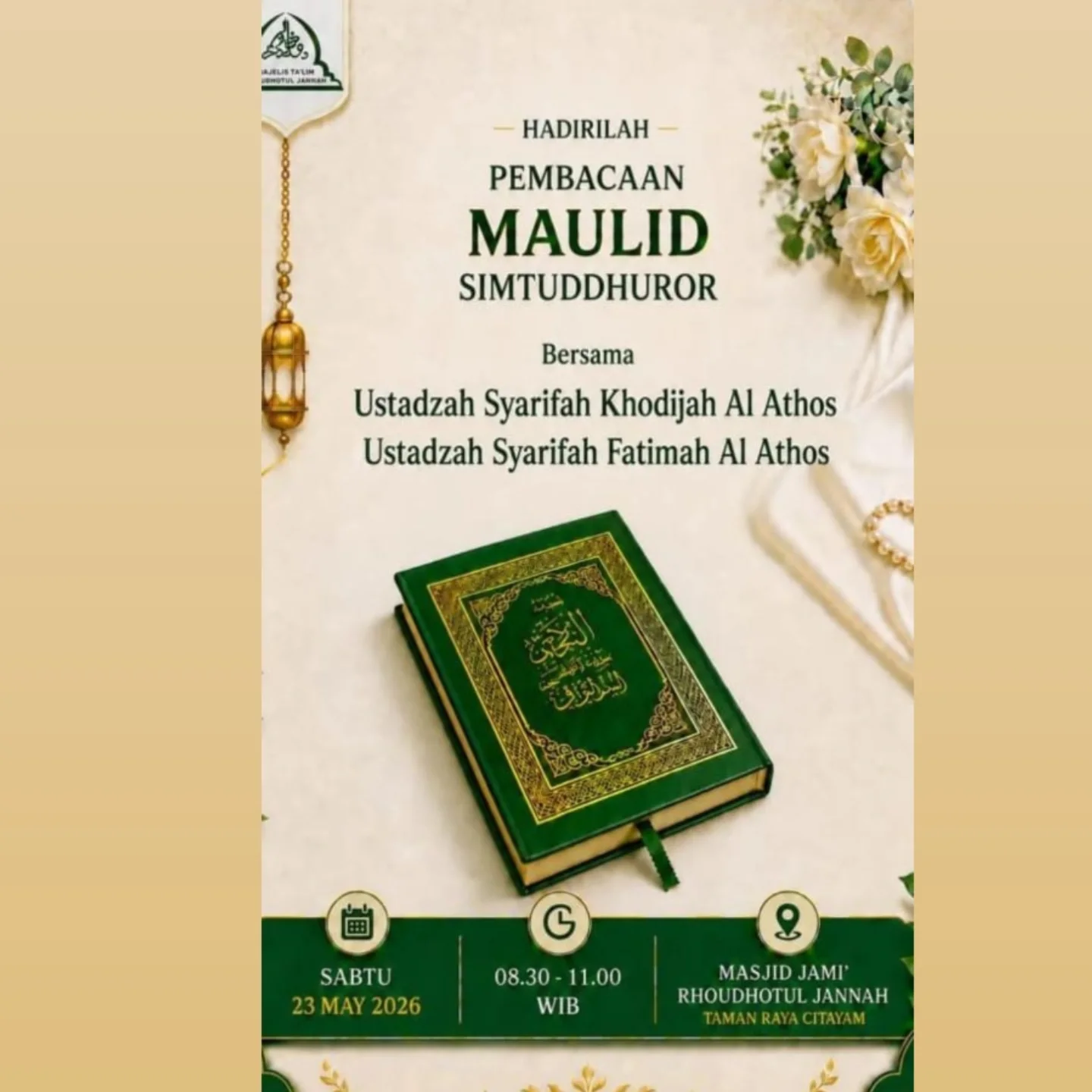 Hadirilah Pembacaan Maulid SIMTUDDHUROR