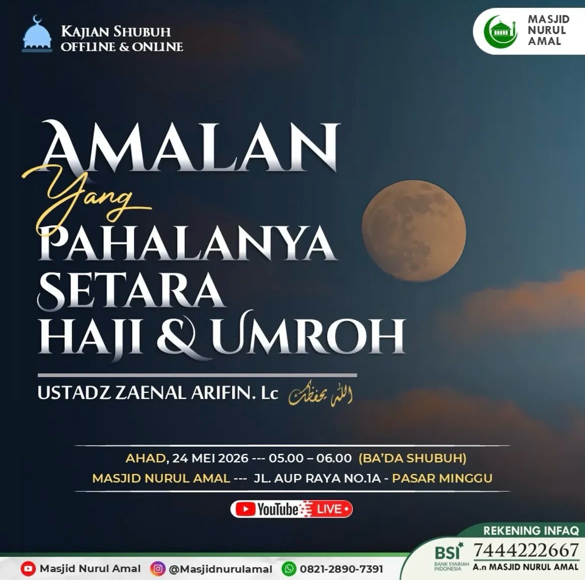 Amalan Yang Pahalanya Setara Haji & Umroh