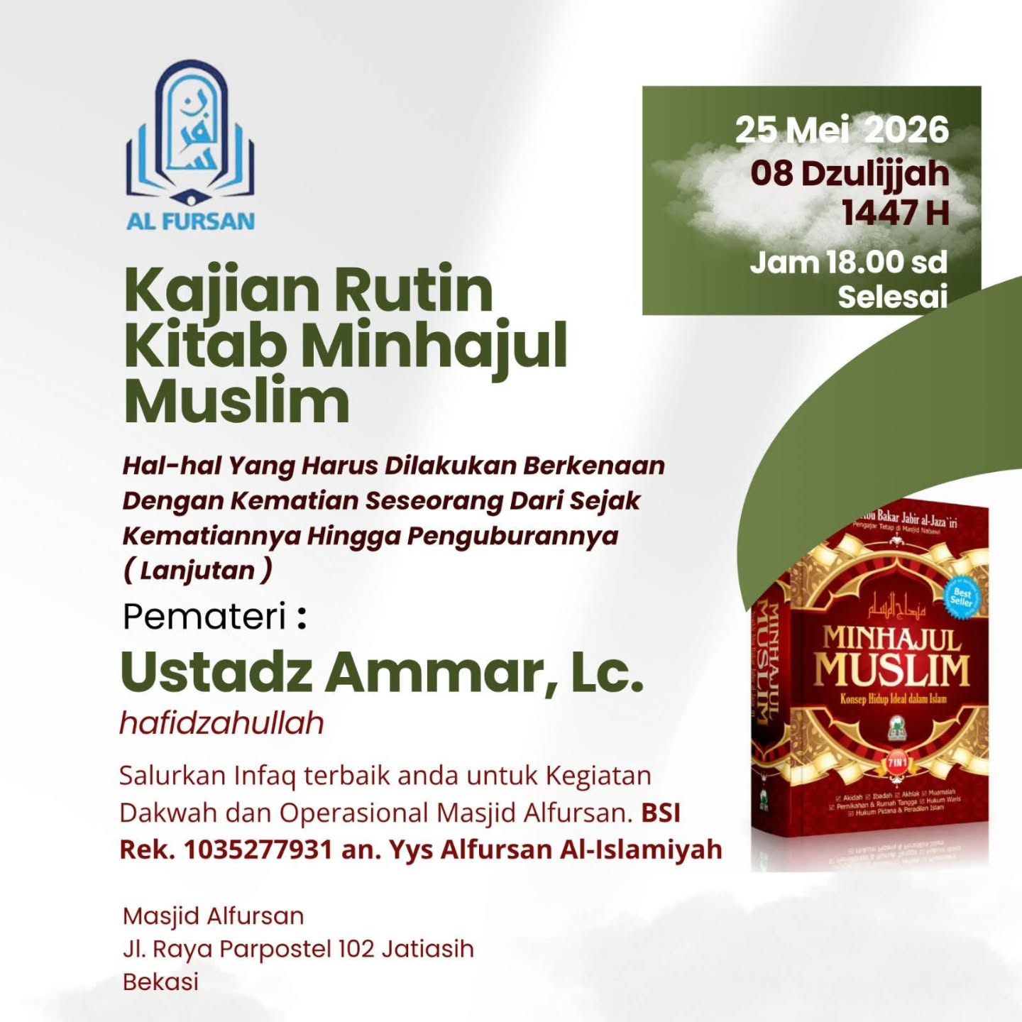 Kajian Rutin Kitab Minhajul Muslim