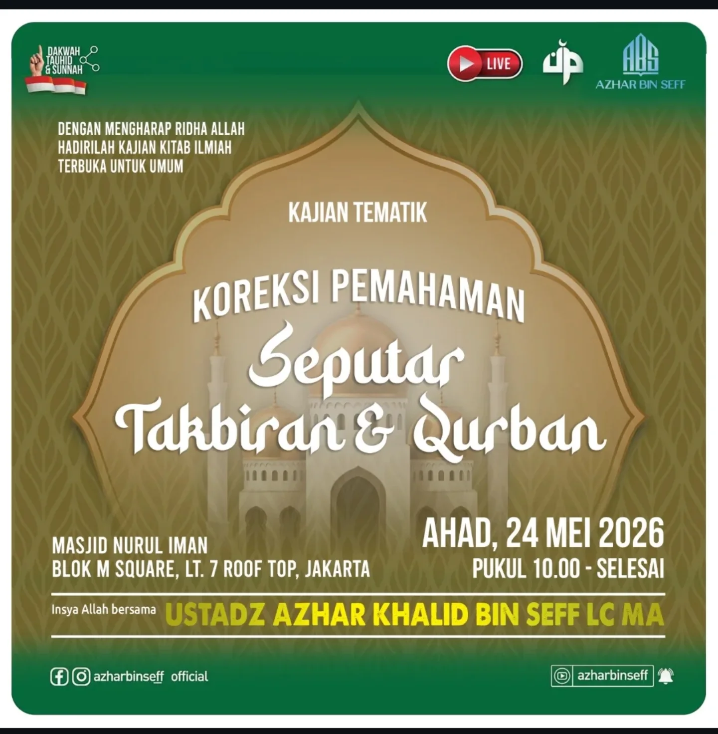 Koreksi Pemahaman Seputar Takbiran & Qurban