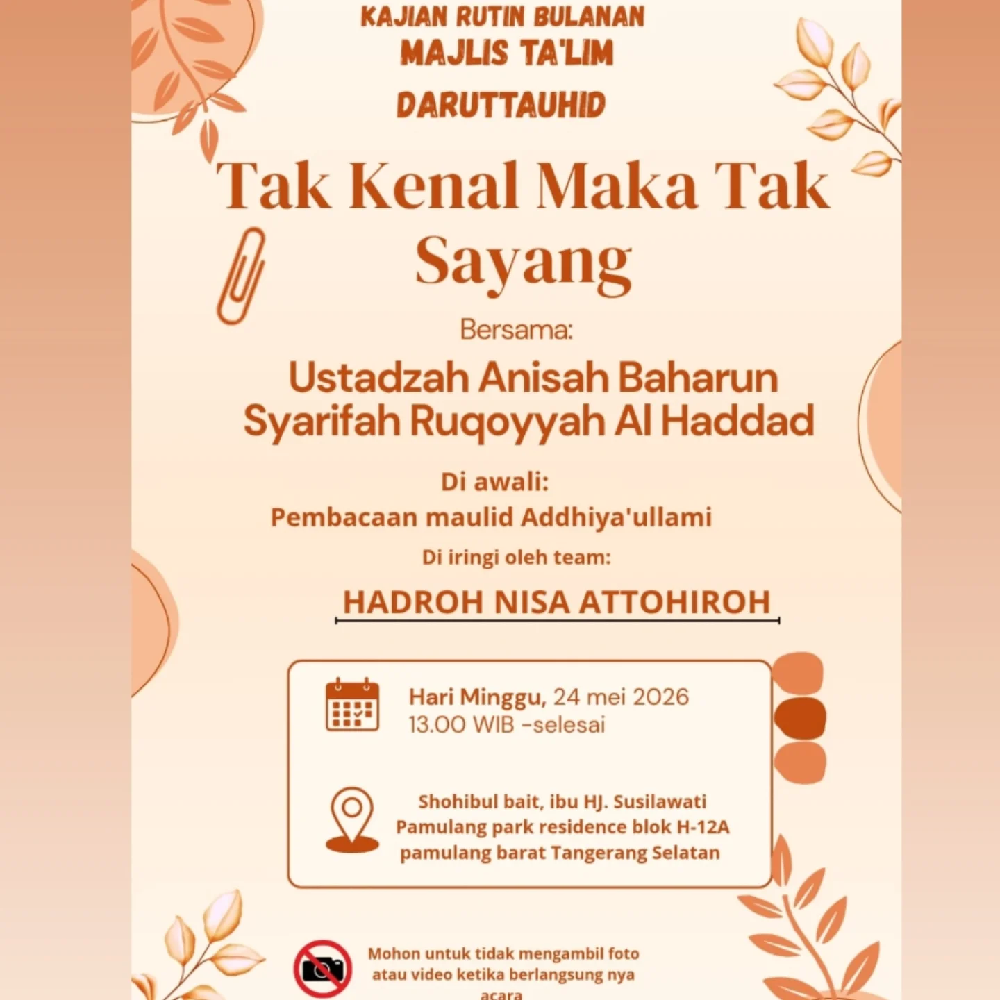 Tak Kenal Maka Tak Sayang