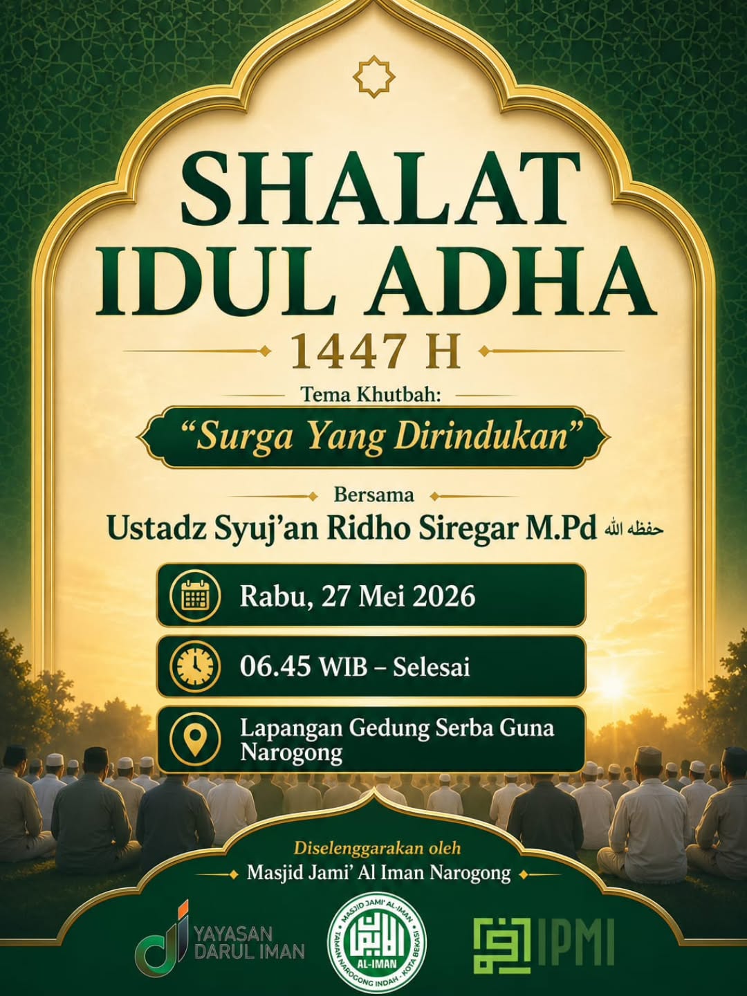 SHALAT IDUL ADHA 1447 H