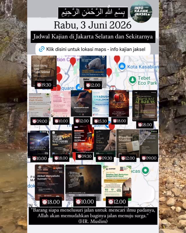 Jadwal Kajian di Jakarta Selatan dan Sekitarnya