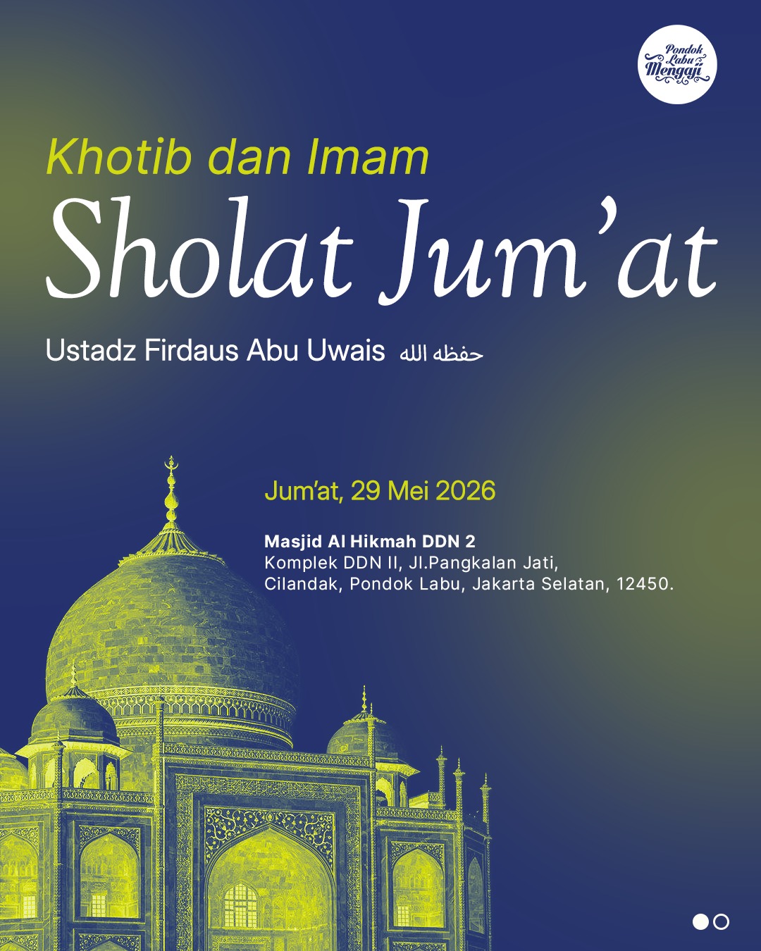 Khotib dan Imam Sholat Jum'at
