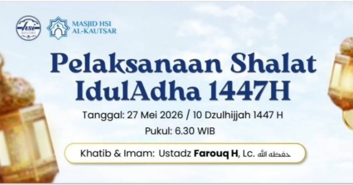 Pelaksanaan Shalat Idul Adha 1447H