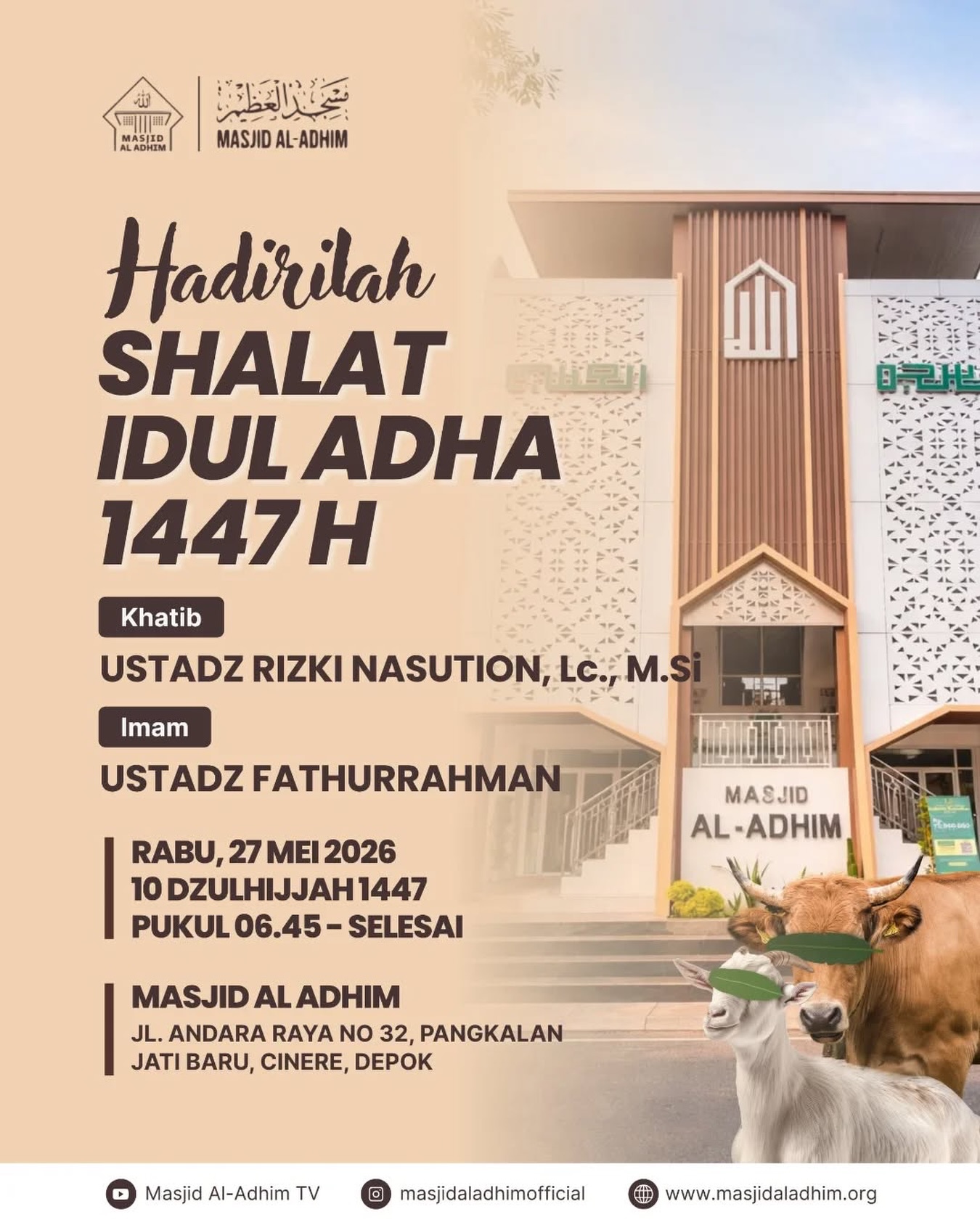 Hadirilah Shalat Idul Adha 1447 H