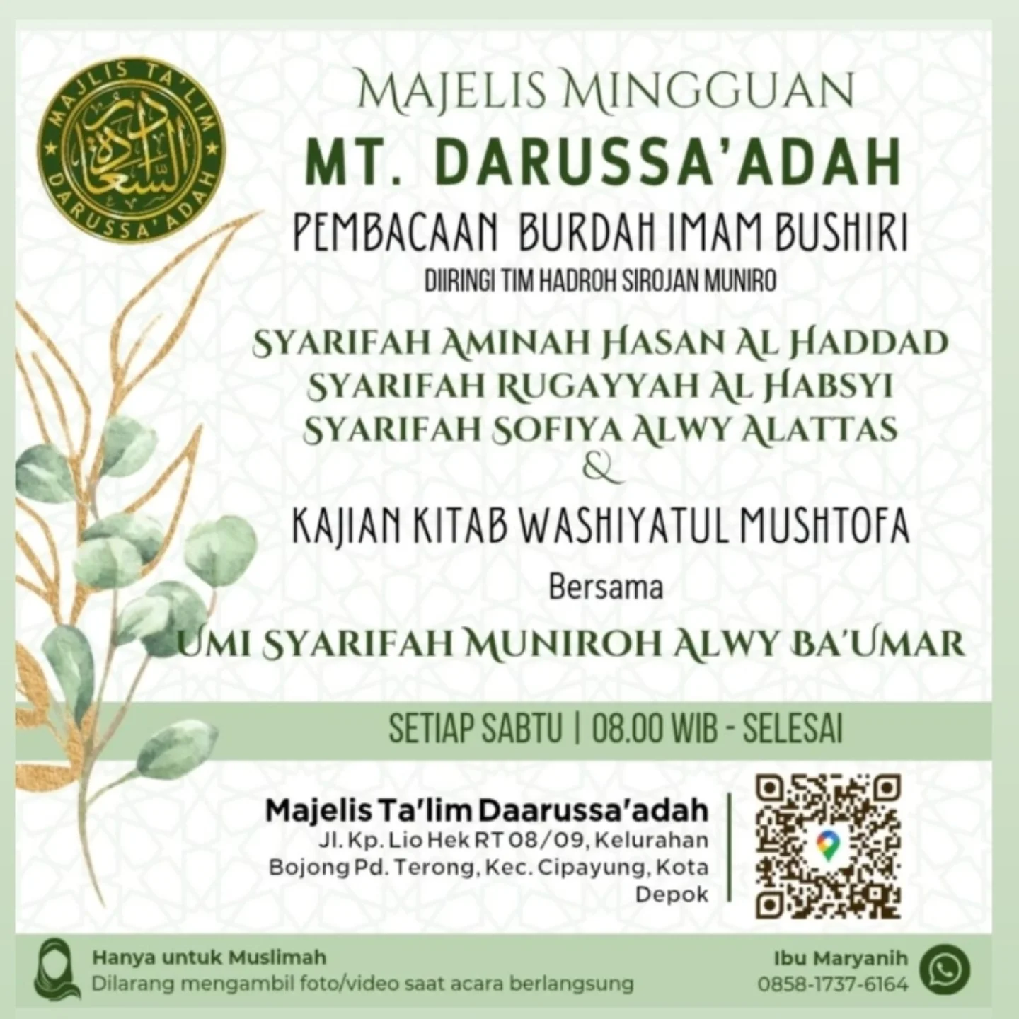 Majelis Mingguan MT. Darussa'adah