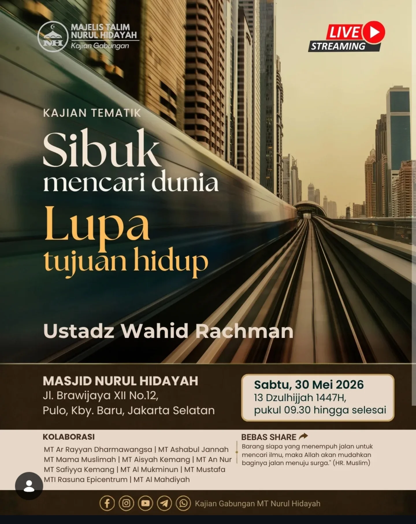 Sibuk mencari dunia Lupa tujuan hidup