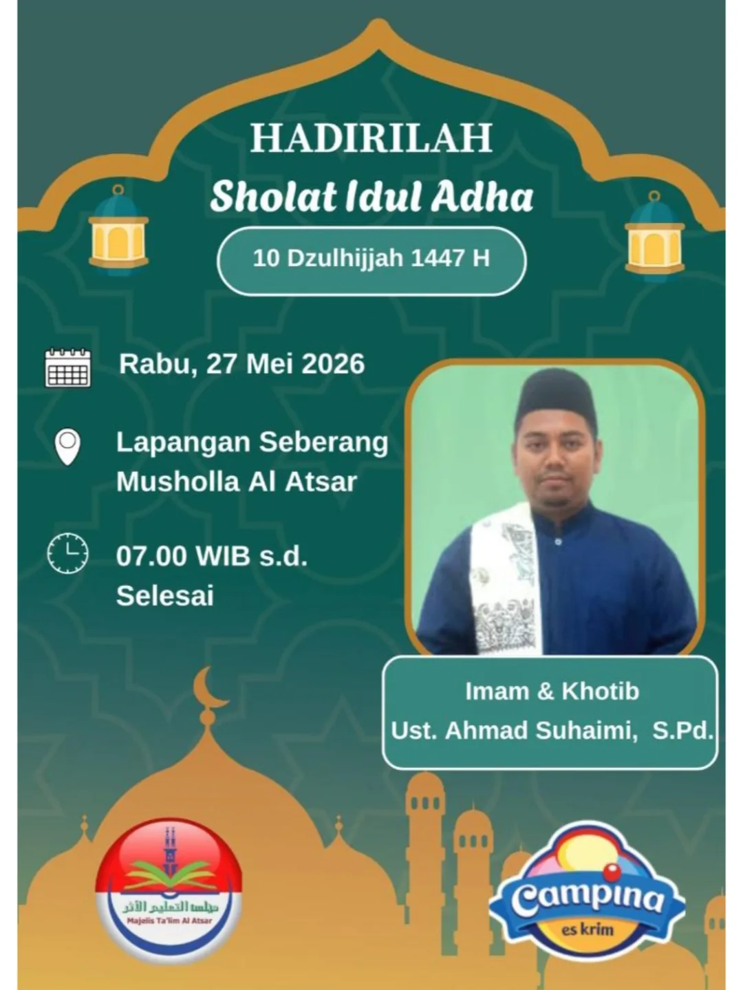 Hadirilah Sholat Idul Adha