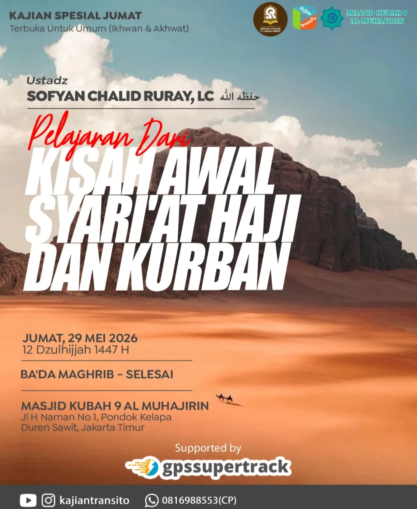 Pelajran Dari KISAH AWAL SYARI'AT HAJI DAN KURBAN