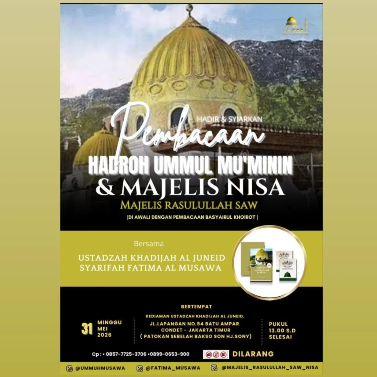 Pembacaan Hadroh Ummul Mu'minin & Majelis Nisa