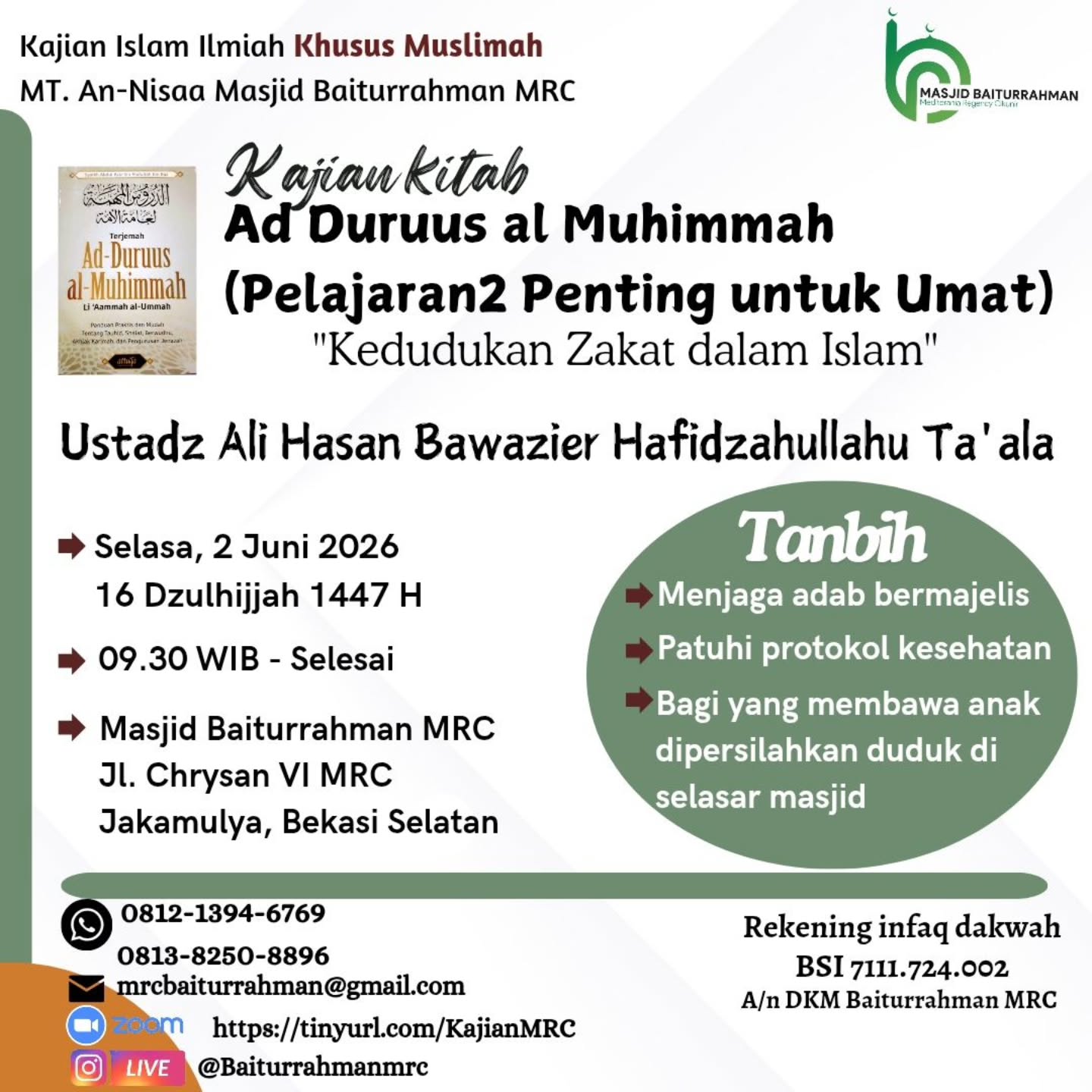 Kajian Kitab Ad Durus al Muhimmah (Pelajaran Penting untuk Umat)