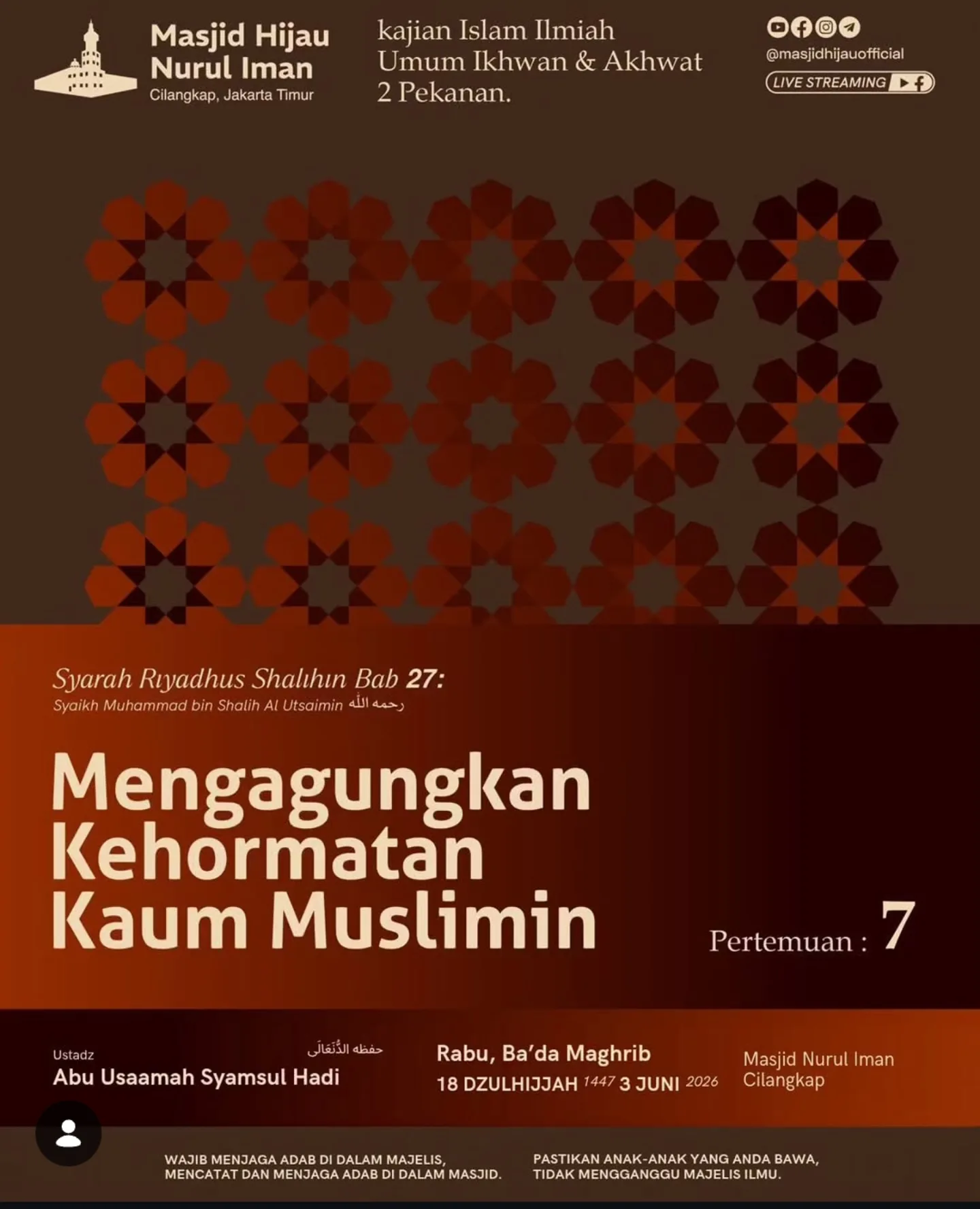Mengagungkan Kehormatan Kaum Muslimin