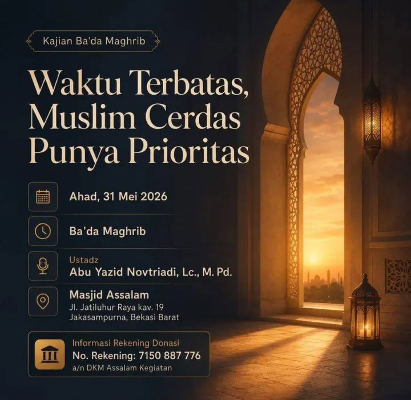 Waktu Terbatas, Muslim Cerdas Punya Prioritas