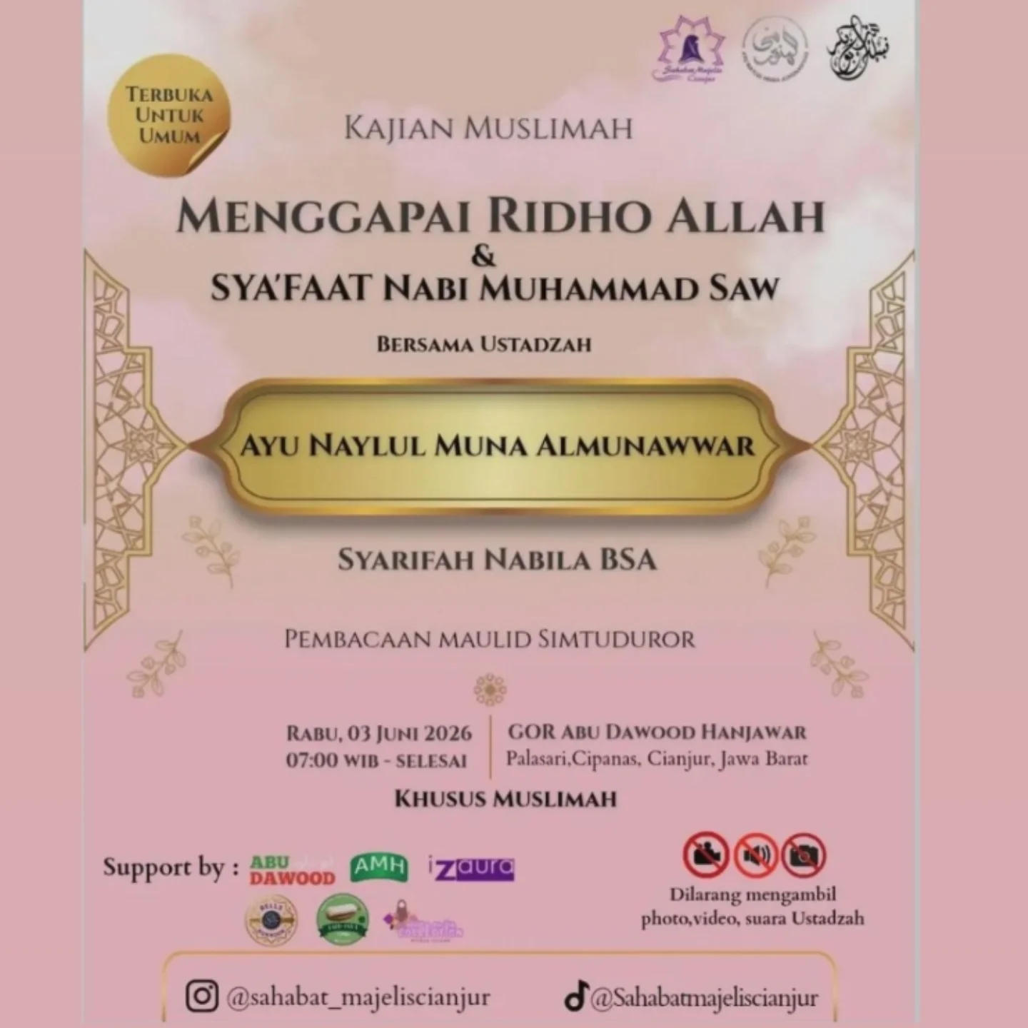MENGGAPAI RIDHO ALLAH & SYA'FAAT NABI MUHAMMAD SAW