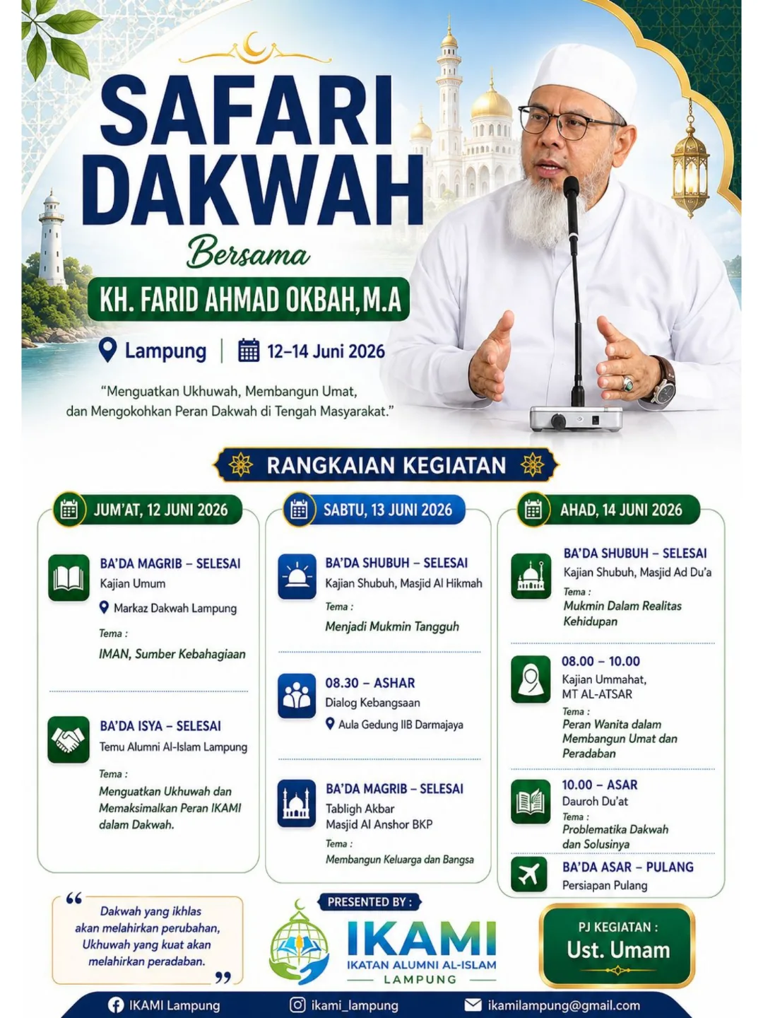 Safari Dakwah Lampung 12-14 Juni 2026