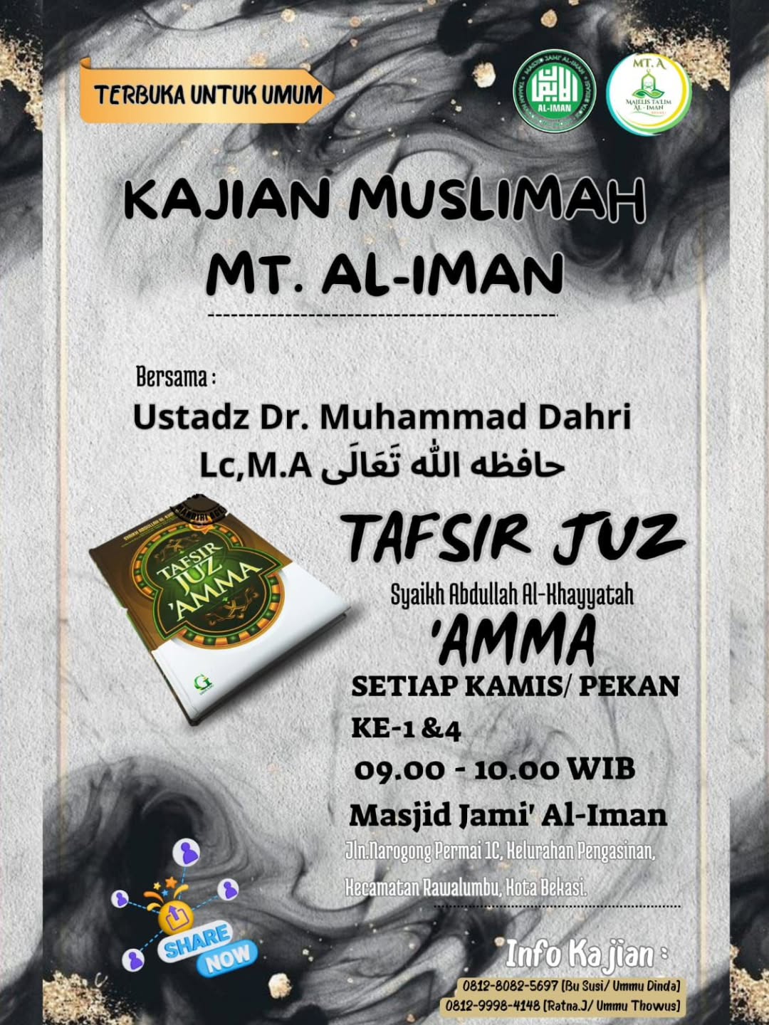 KAJIAN MUSLIMAH MT. AL-IMAN
