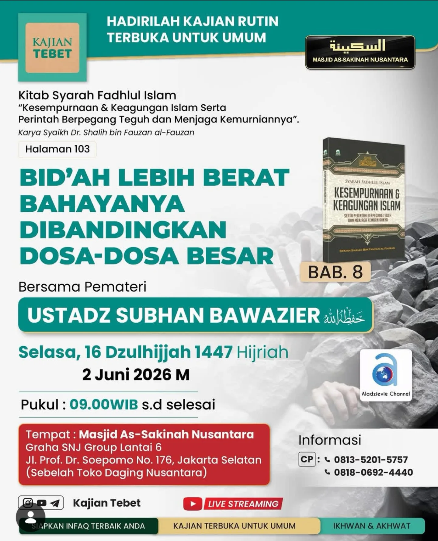 Bid'ah Lebih Berat Bahayanya Dibandingkan Dosa-Dosa Besar