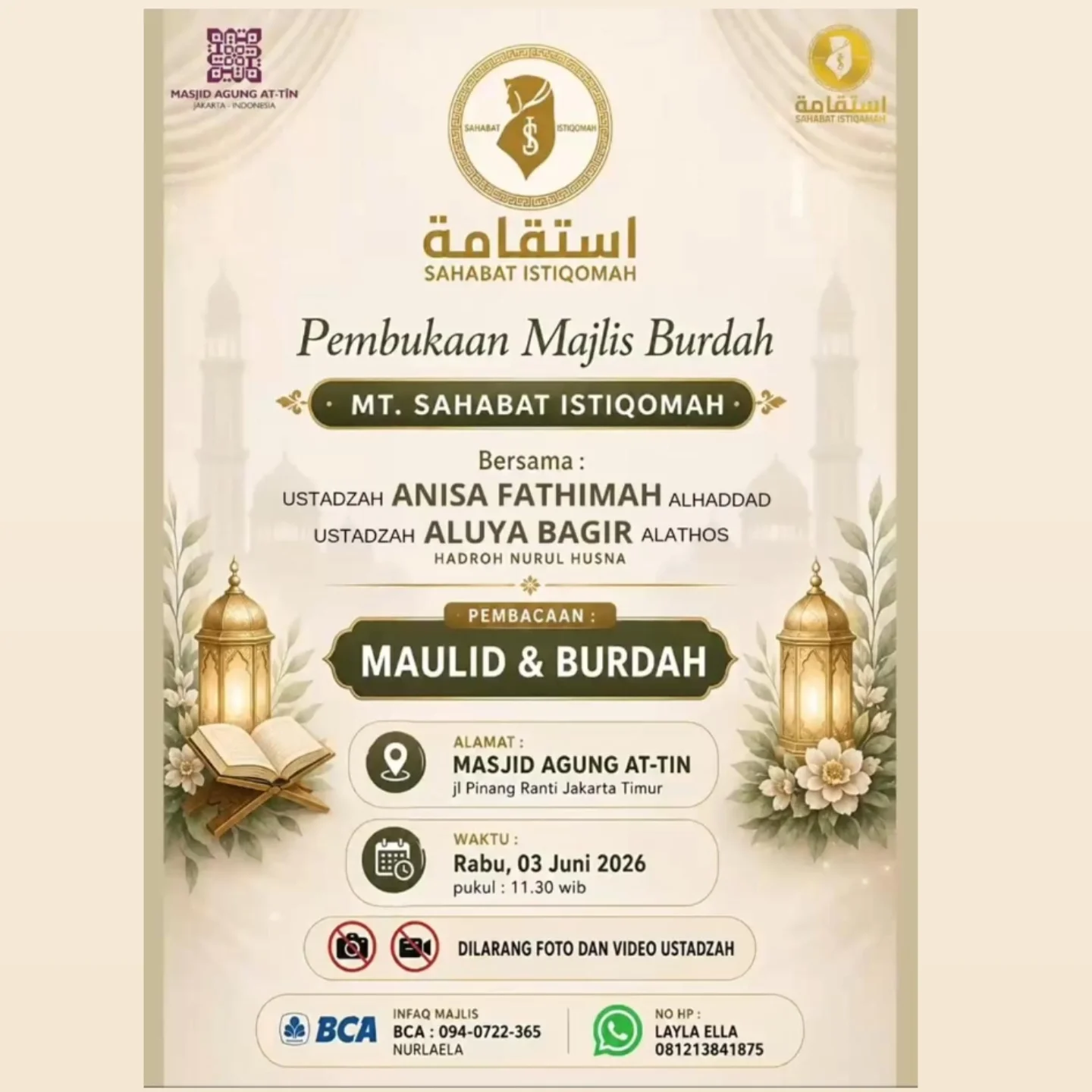 Pembukaan Majlis Burdah