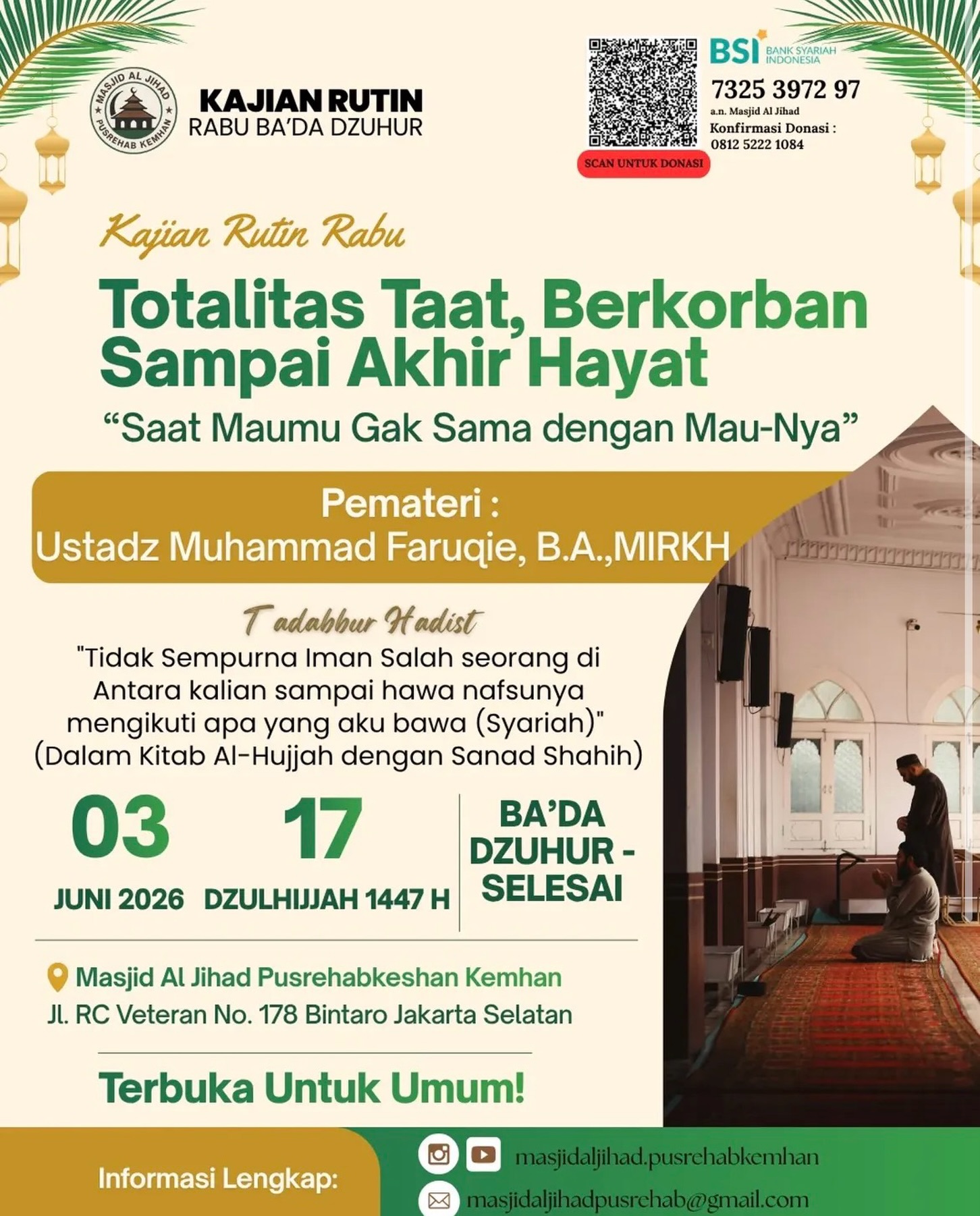 Totalitas Taat, Berkorban Sampai Akhir Hayat