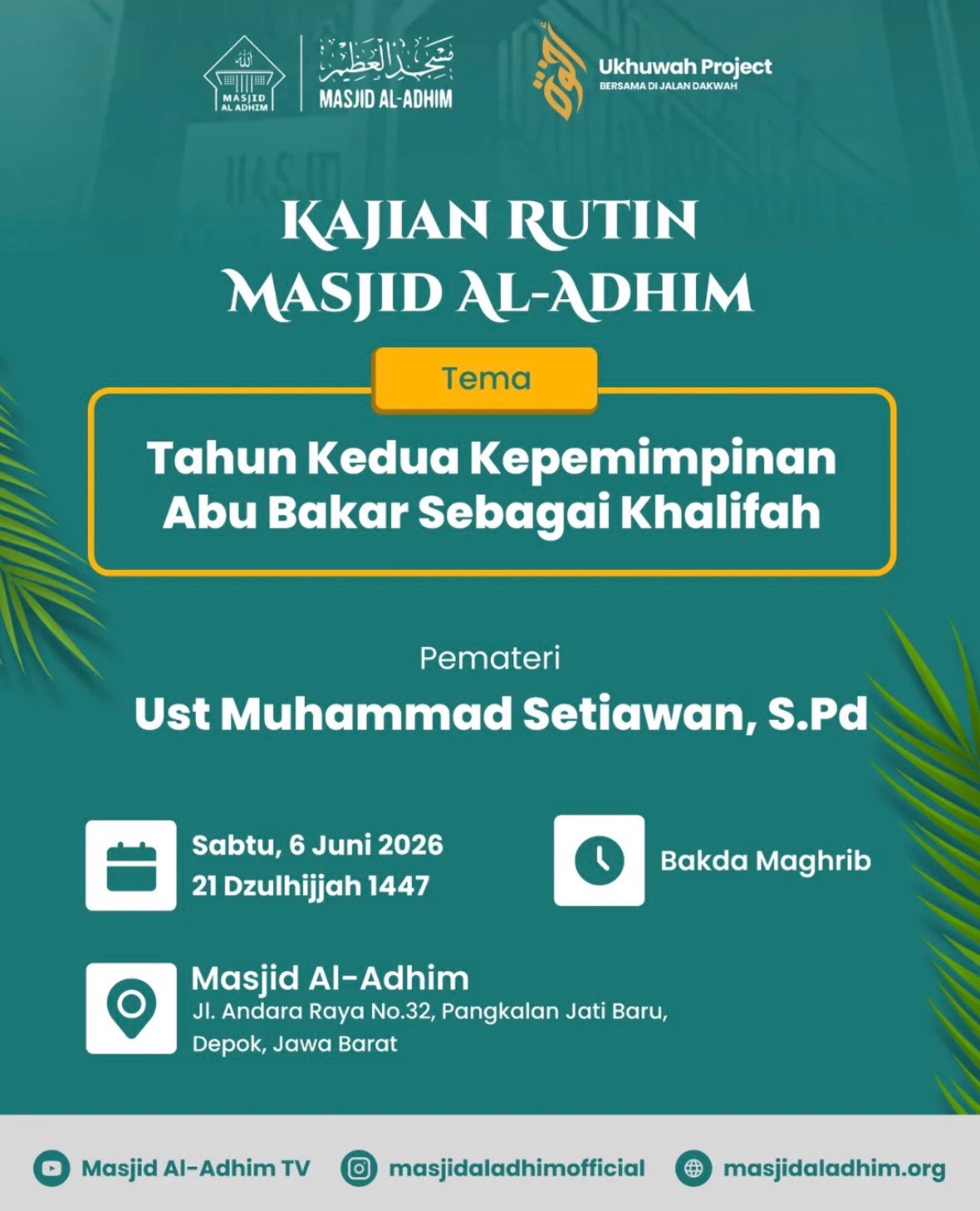 Kajian Rutin Masjid Al-Adhim