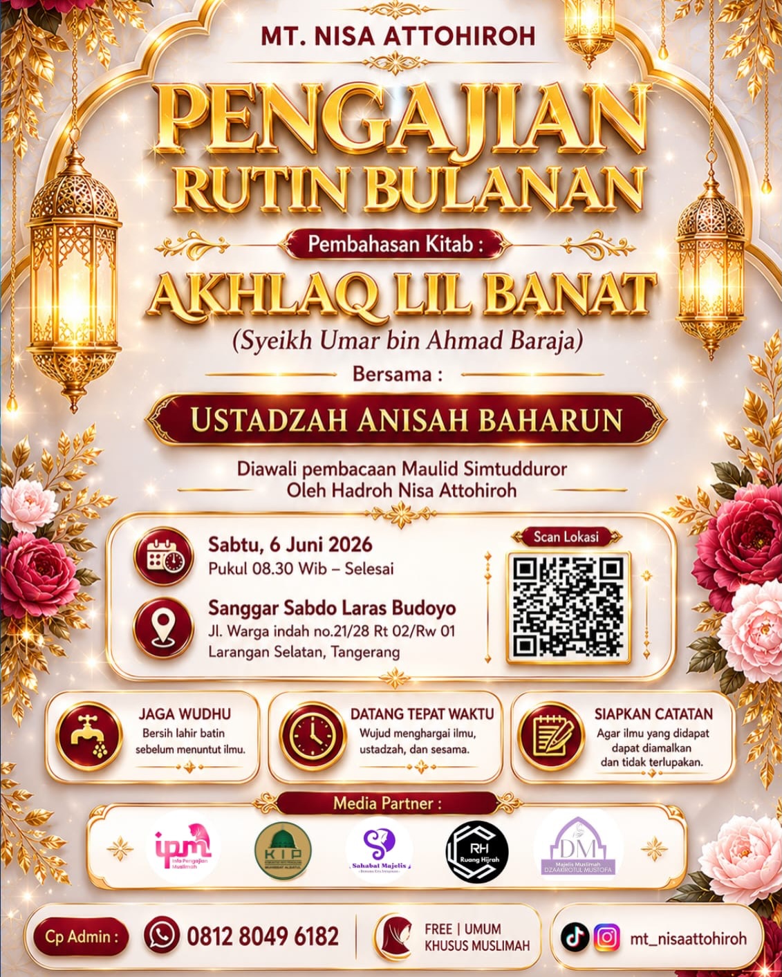 Pengajian Rutin Bulanan - Akhlak Lil Banat