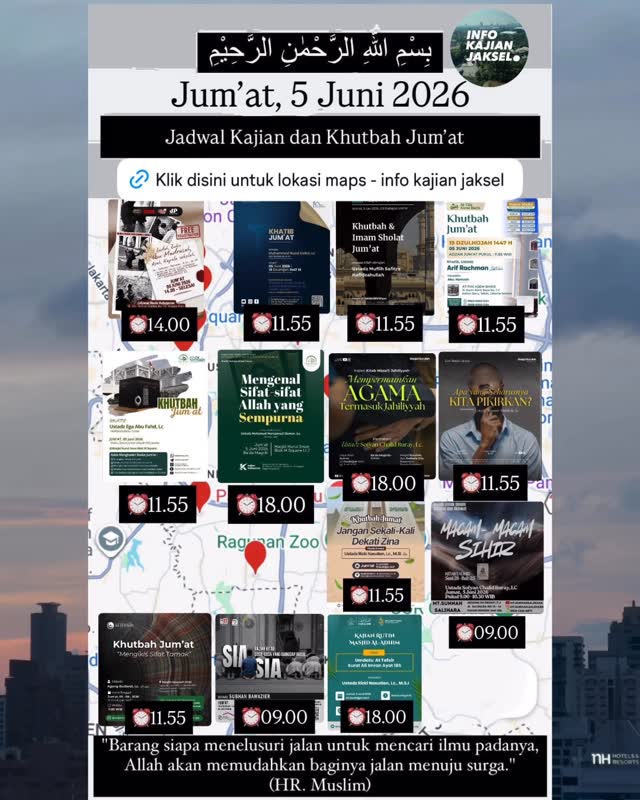 Jadwal Kajian dan Khutbah Jum'at