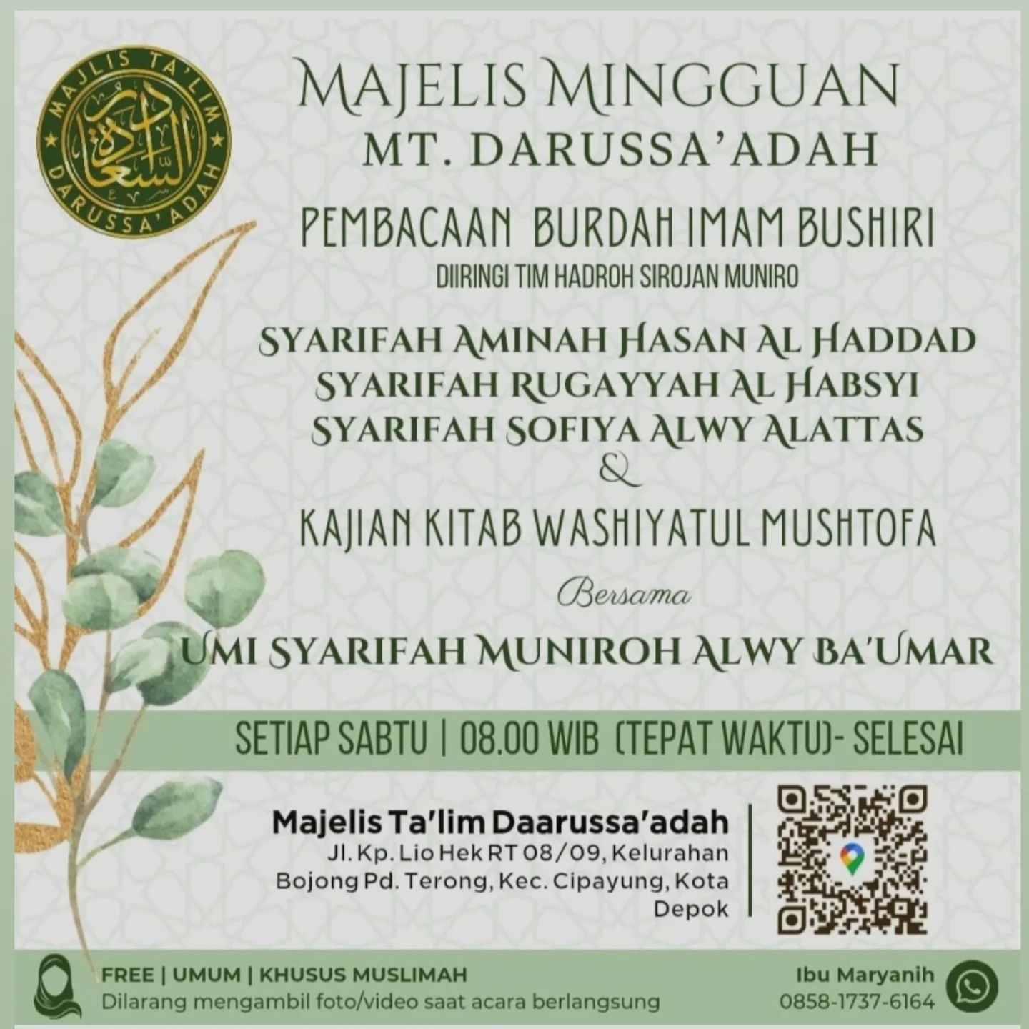 Kajian Kitab Washiyatul Mushtofa