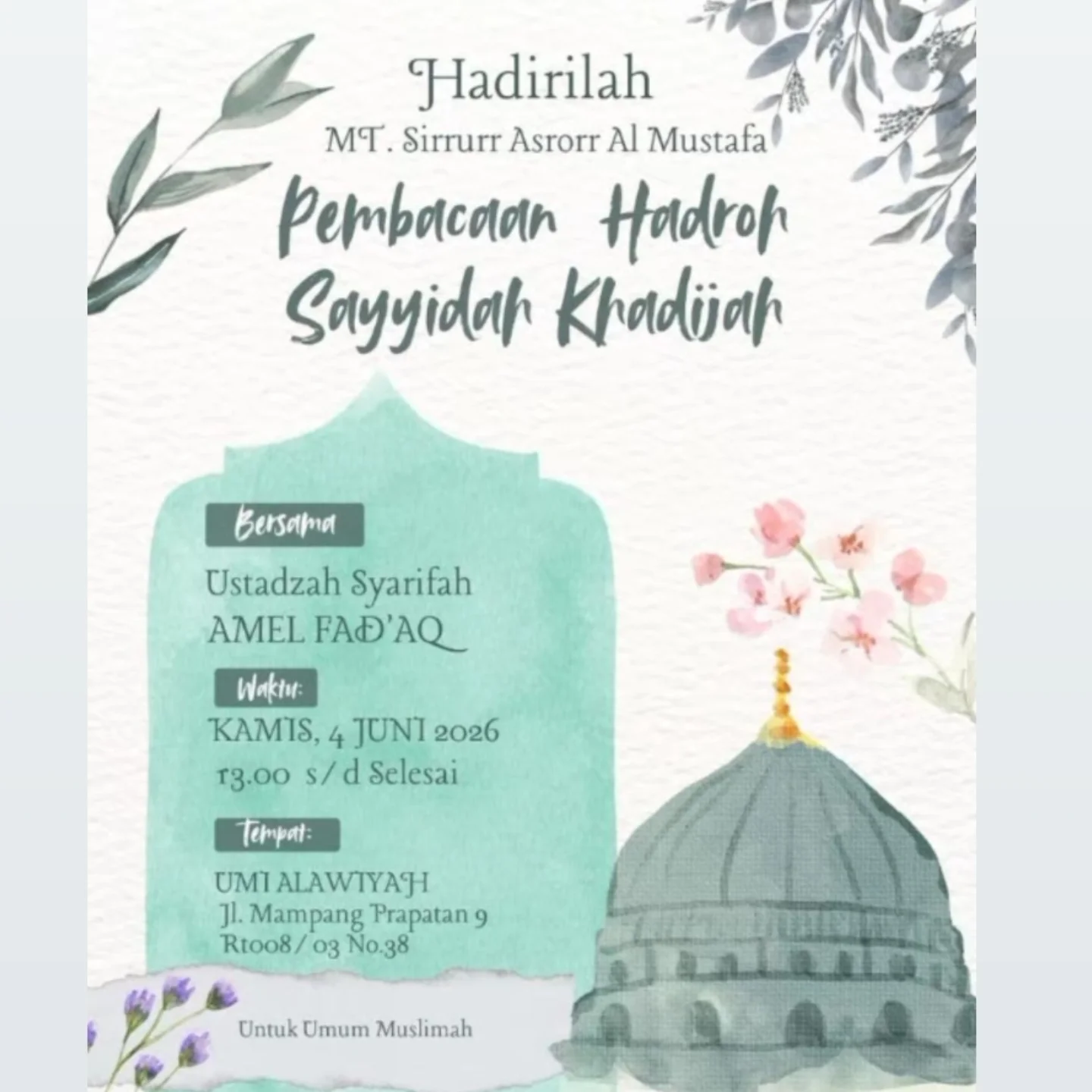 Pembacaan Hadroh Sayyidah Khadijah