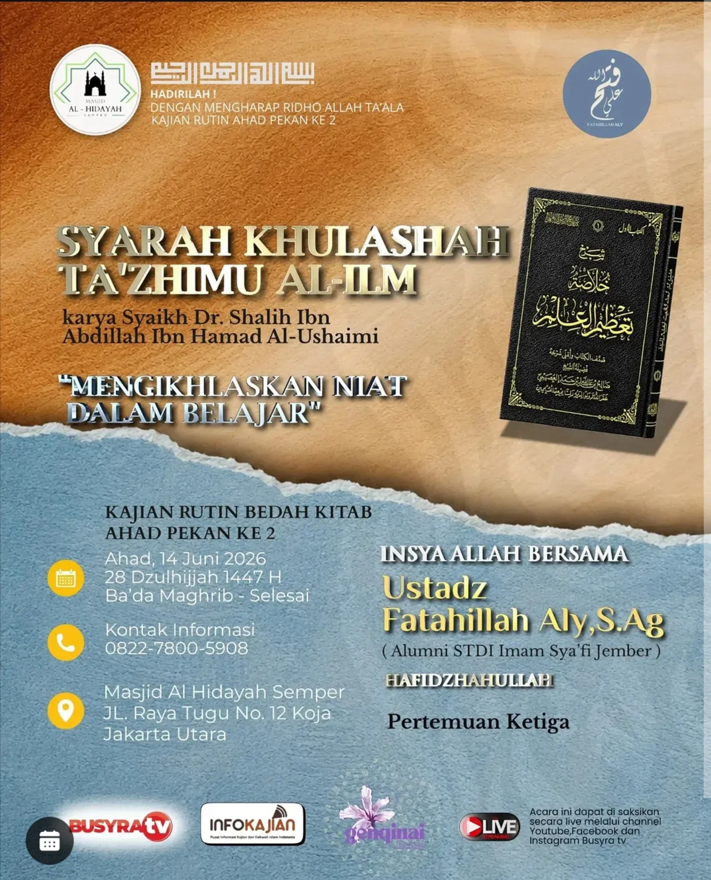Mengikhlaskan Niat Dalam Belajar