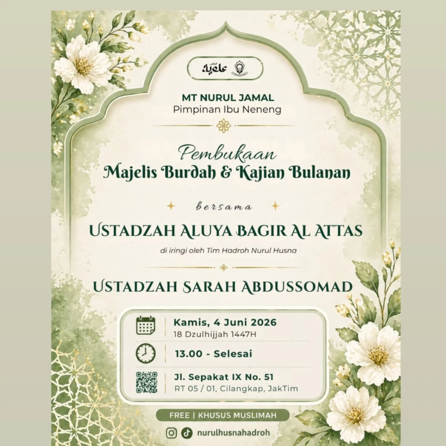 Pembukaan Majelis Burdah & Kajian Bulanan