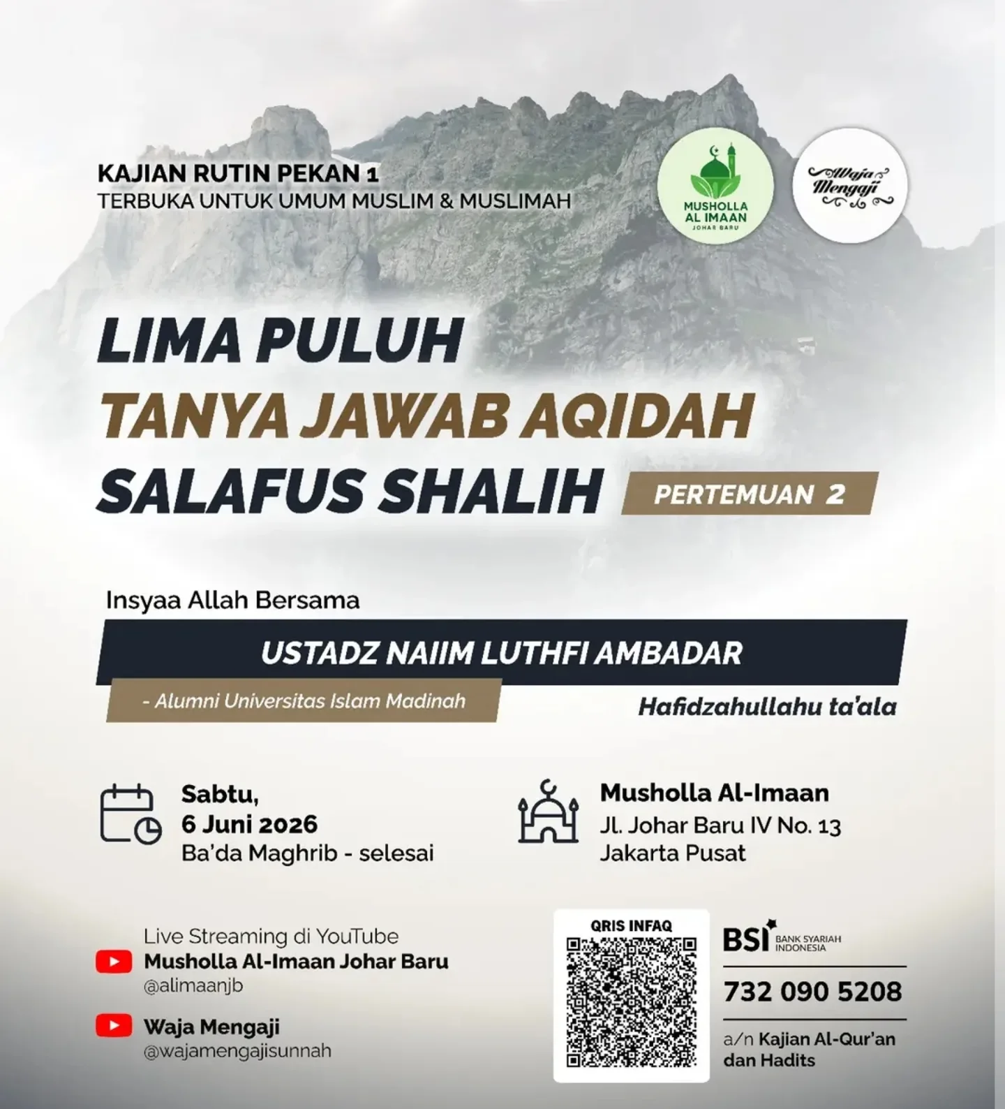 LIMA PULUH TANYA JAWAB AQIDAH SALAFUS SHALIH - PERTEMUAN 2