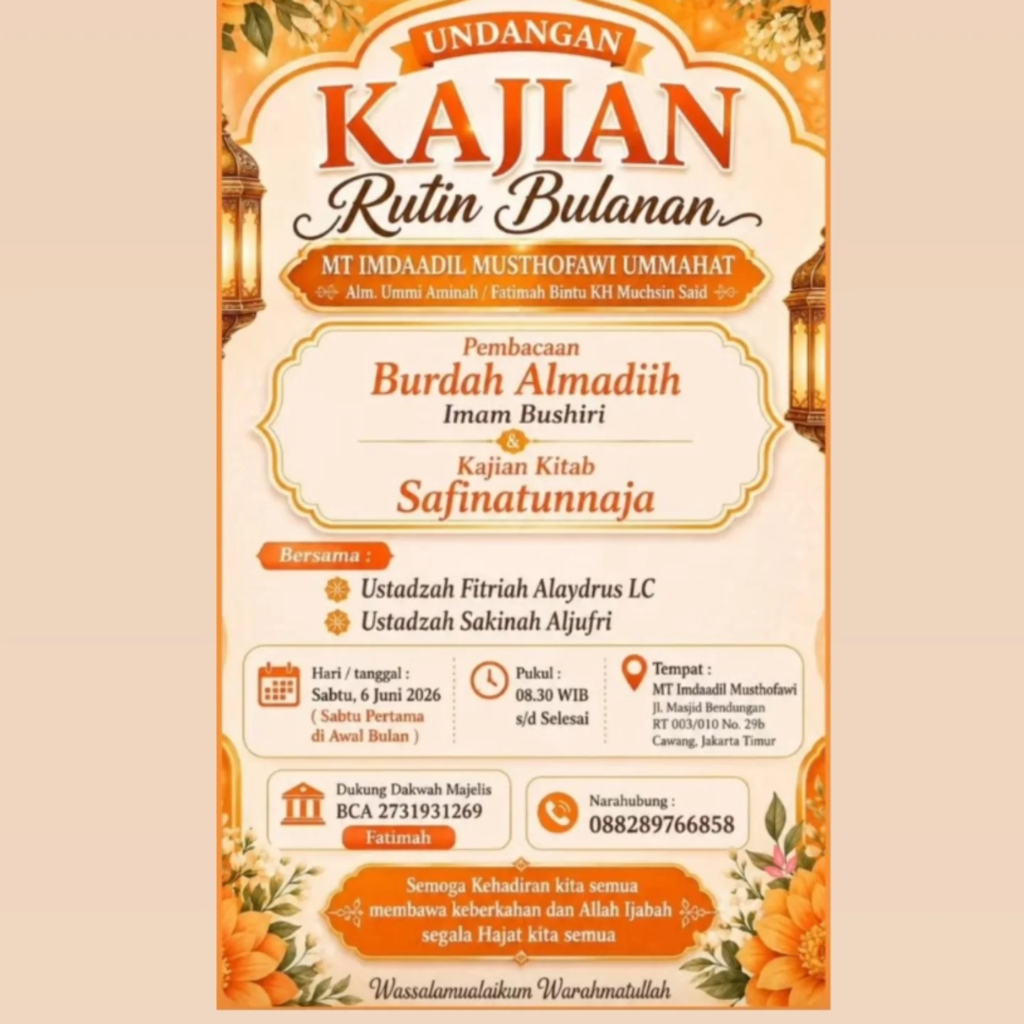 Undangan Kajian Rutin Bulanan