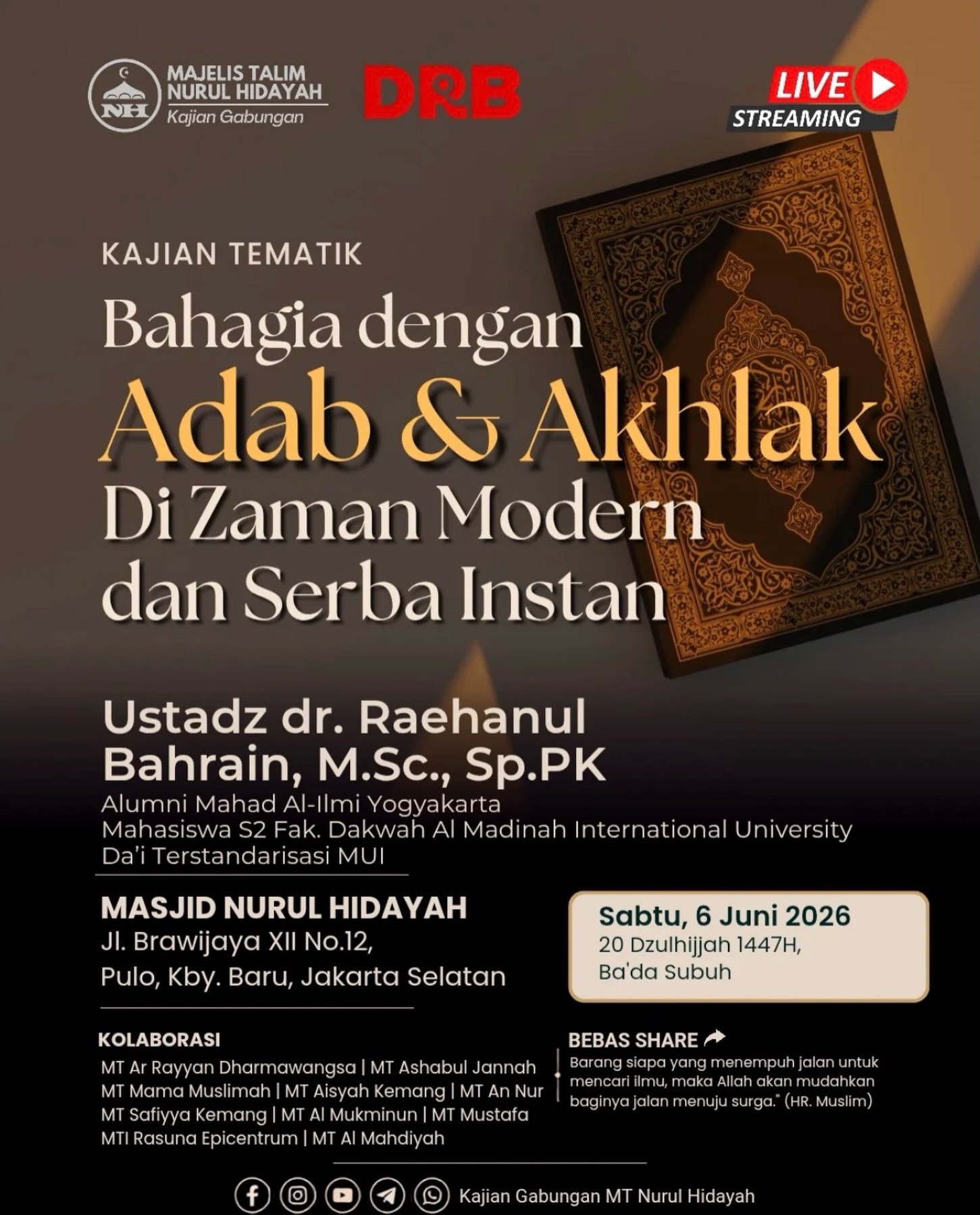 Bahagia dengan Adab & Akhlak Di Zaman Modern dan Serba Instant