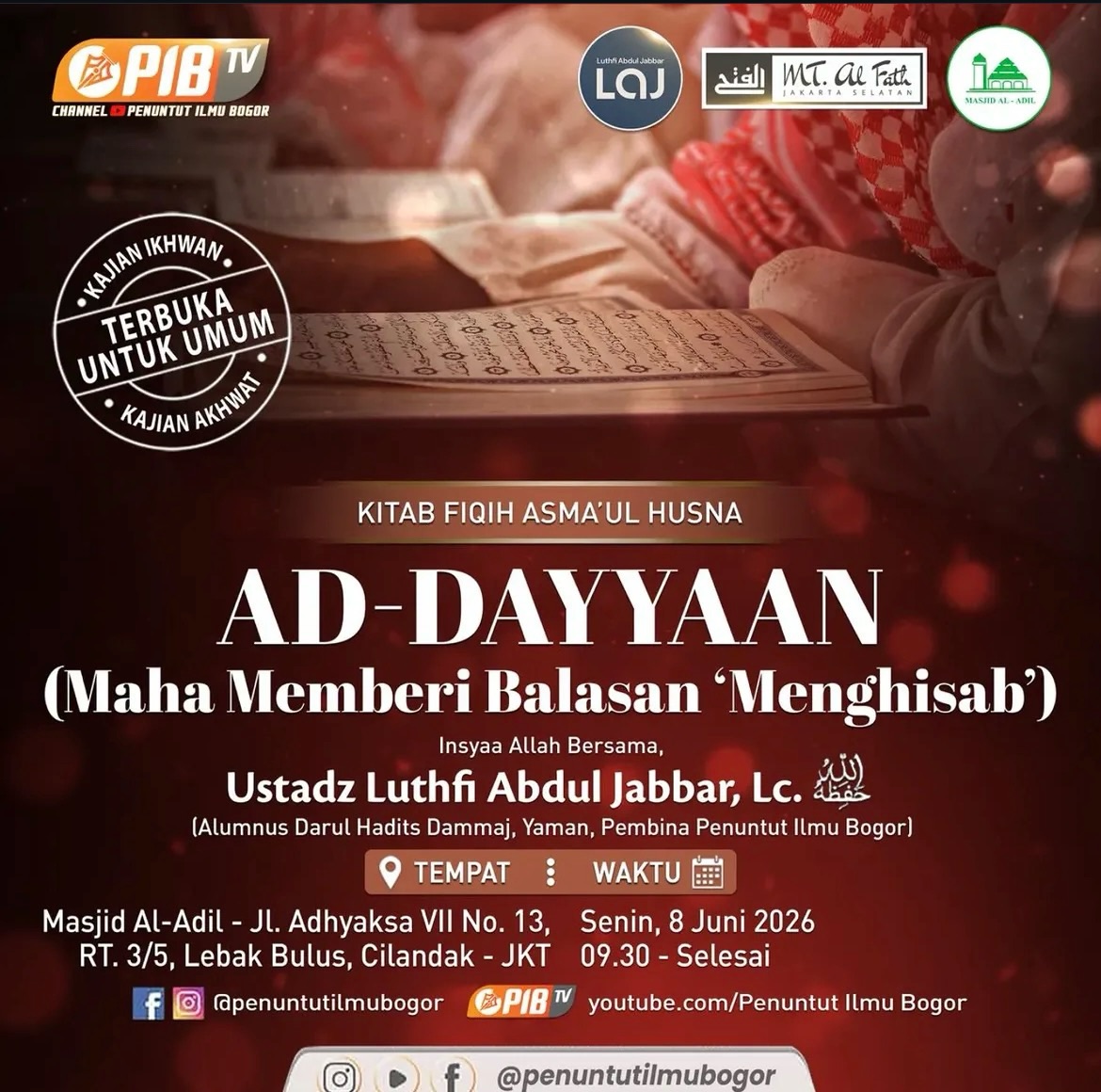 AD-DAYYAAN (Maha Memberi Balasan 'Menghisab')