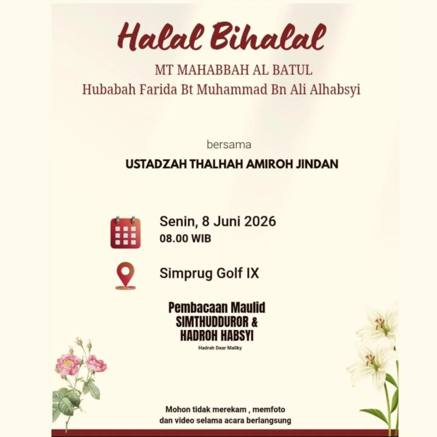 Halal Bihalal MT Mahabbah Al Batul