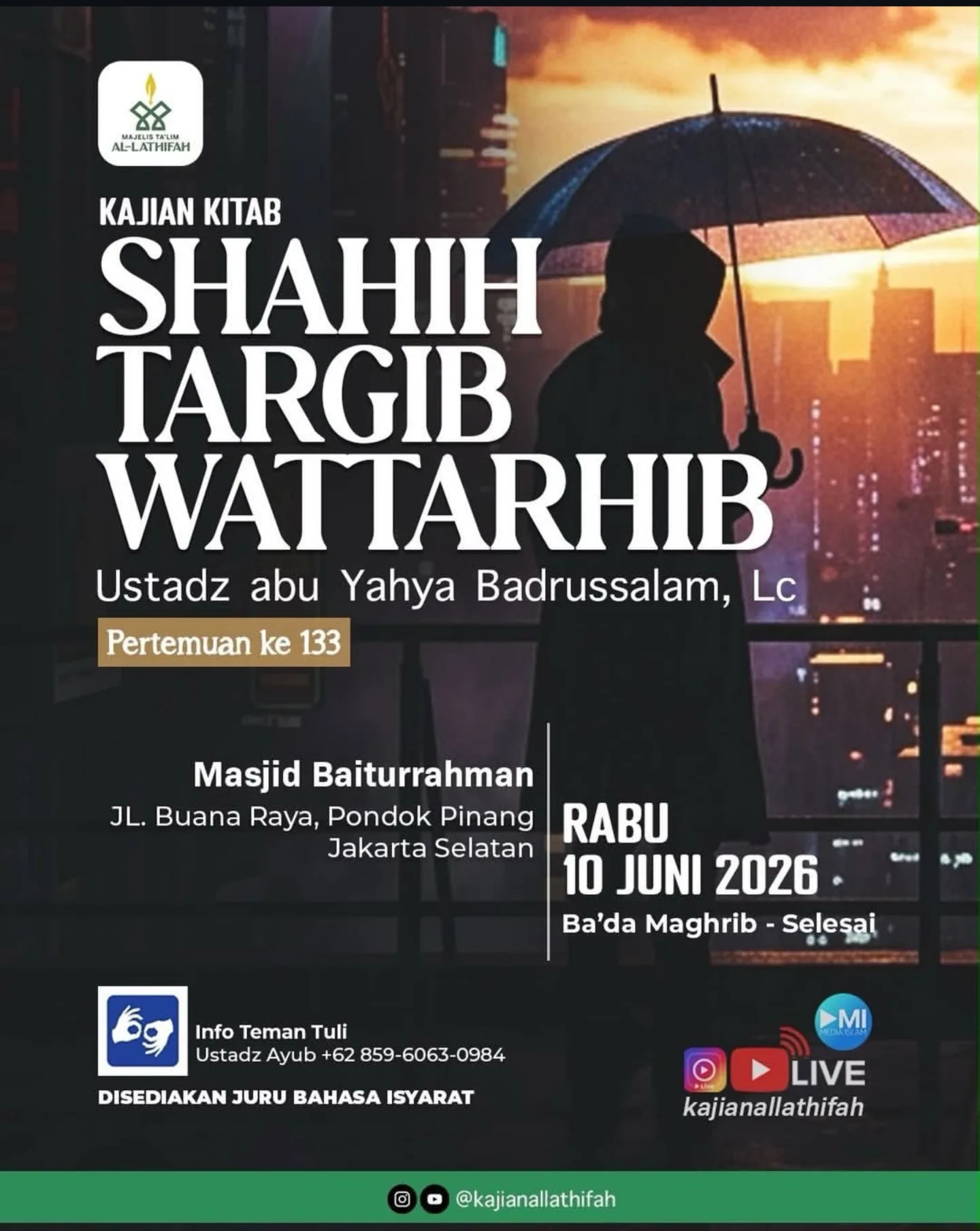 Kajian Kitab Shahih Targib Wat Tarhib