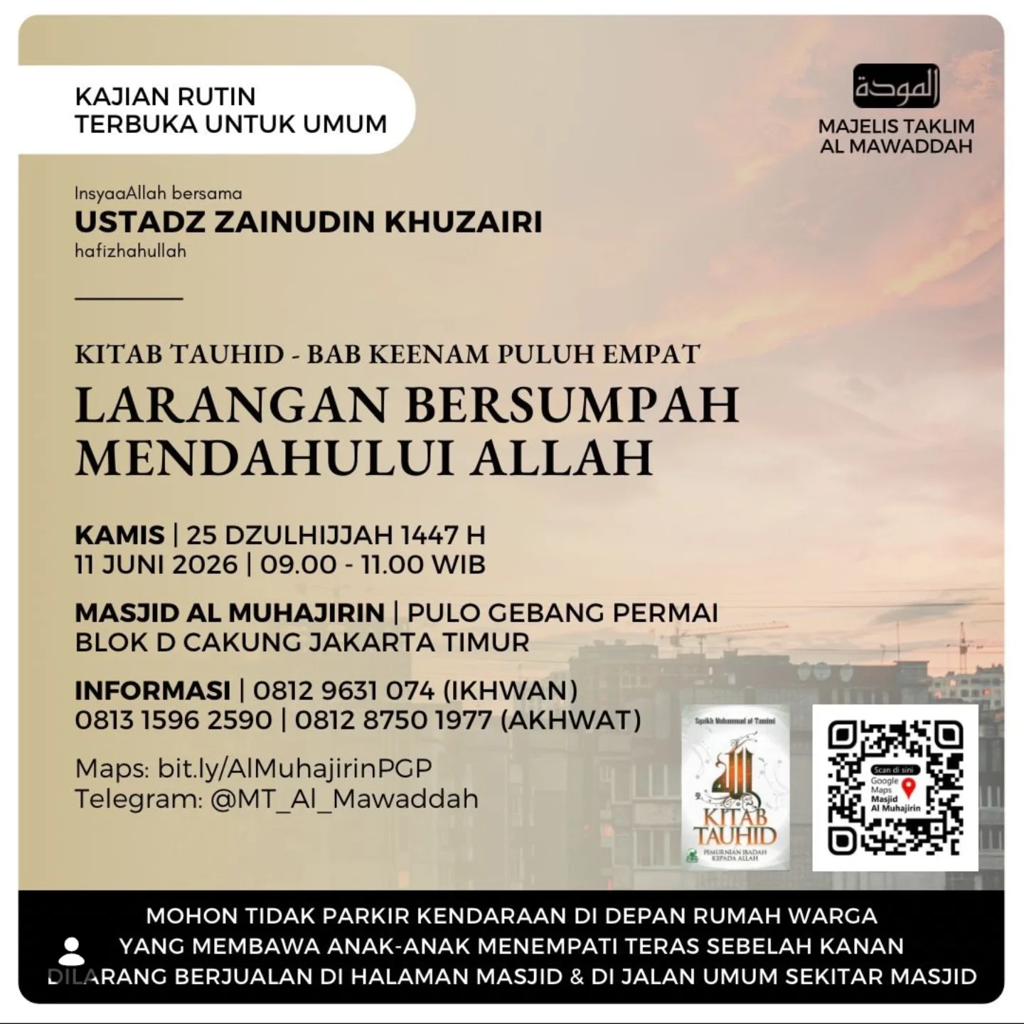 LARANGAN BERSUMPAH MENDAHULUI ALLAH