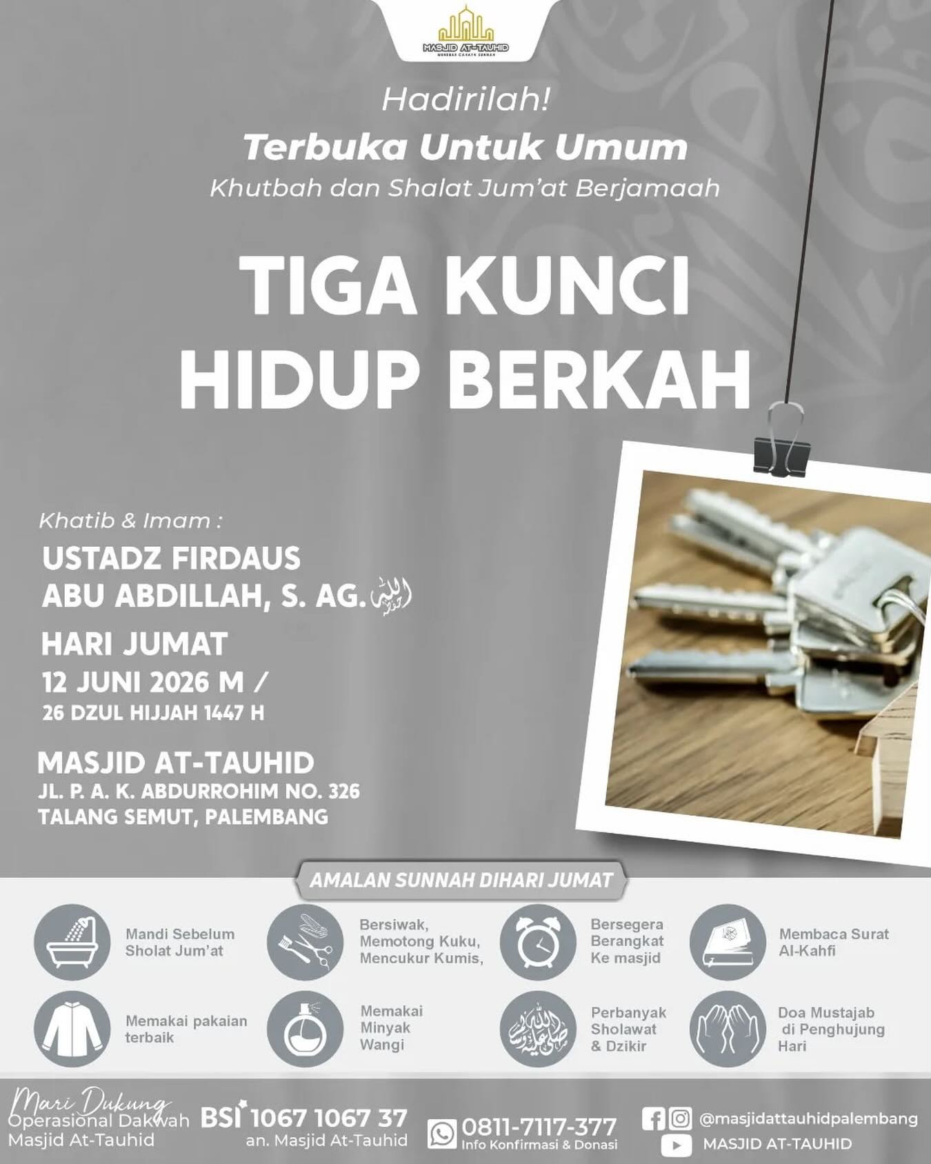 TIGA KUNCI HIDUP BERKAH