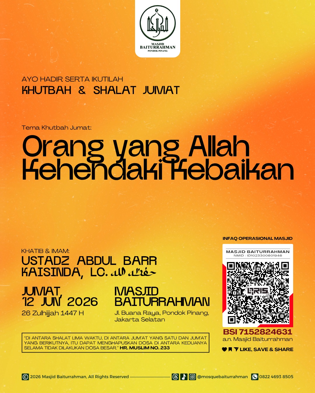 Orang yang Allah Kehendaki Kebaikan