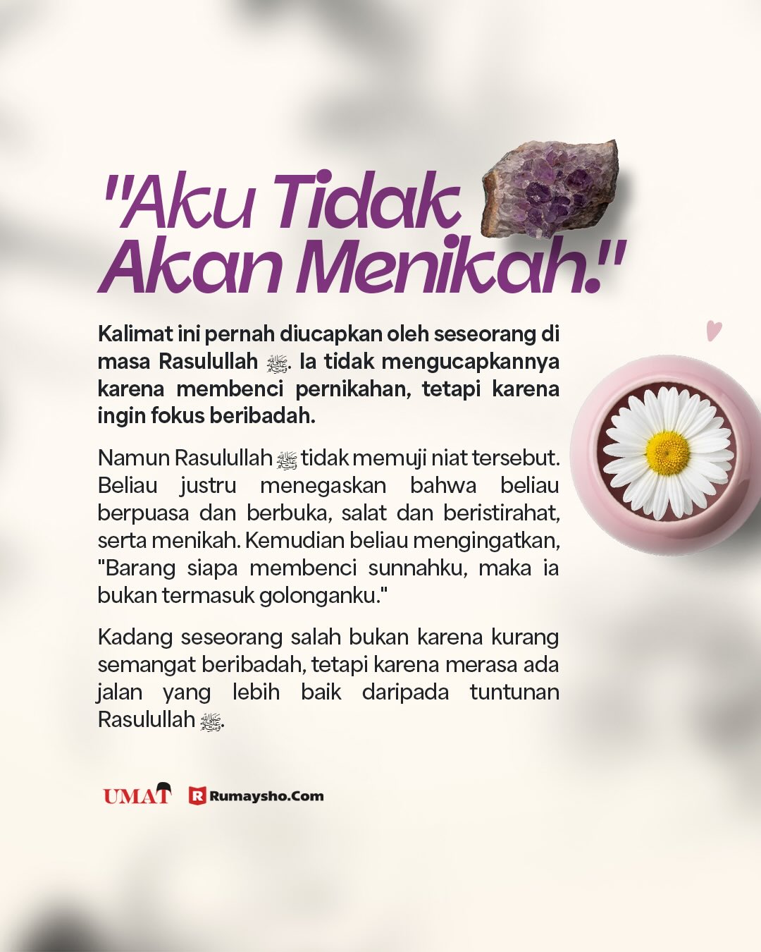 Hidup Membujang dalam Ajaran Islam?