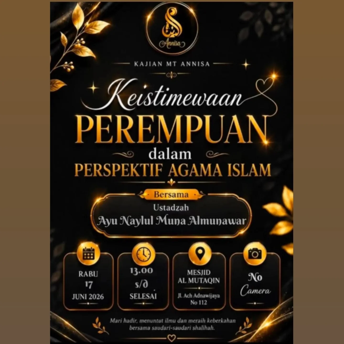 Keistimewaan PEREMPUAN dalam PERSPEKTIF AGAMA ISLAM